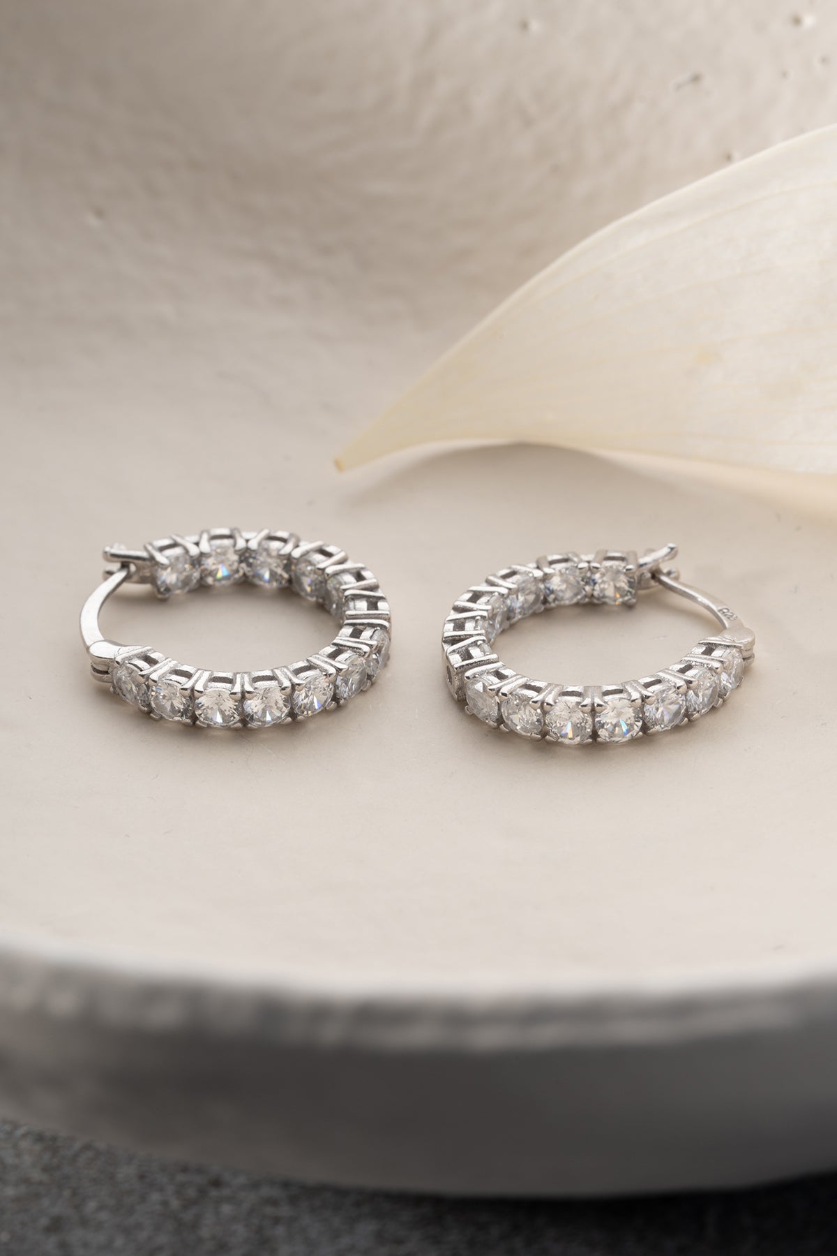 Crystal Eternity Hoop Earrings