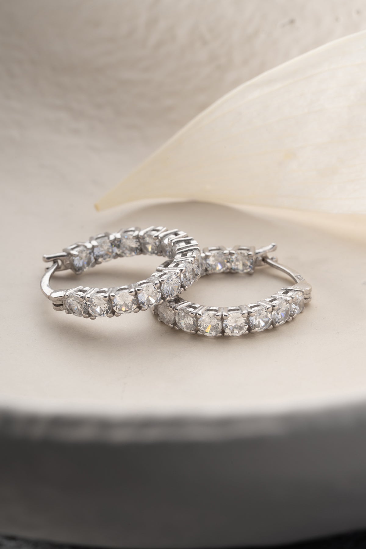 Crystal Eternity Hoop Earrings