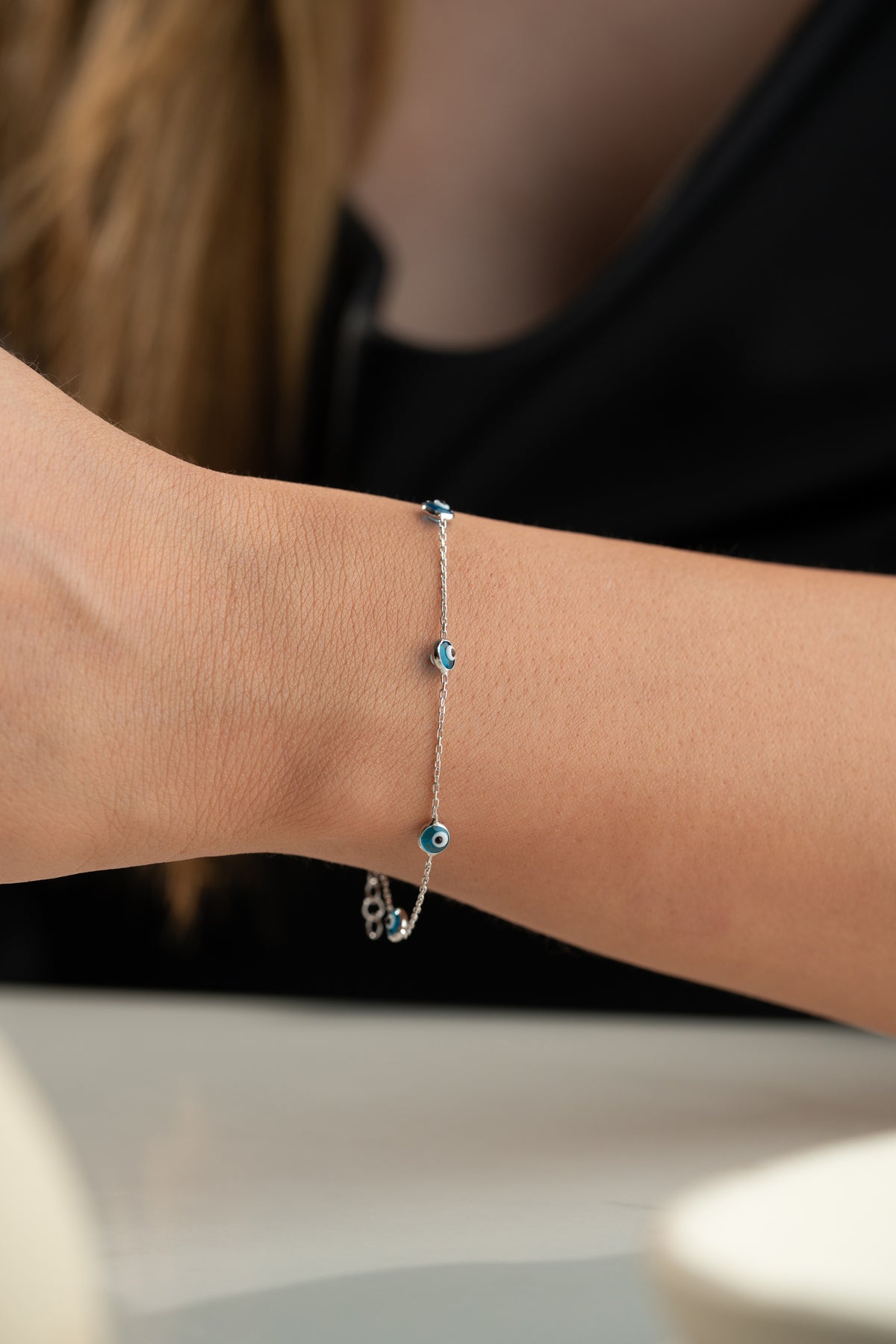 Mini Evil Eye Bead Bracelet