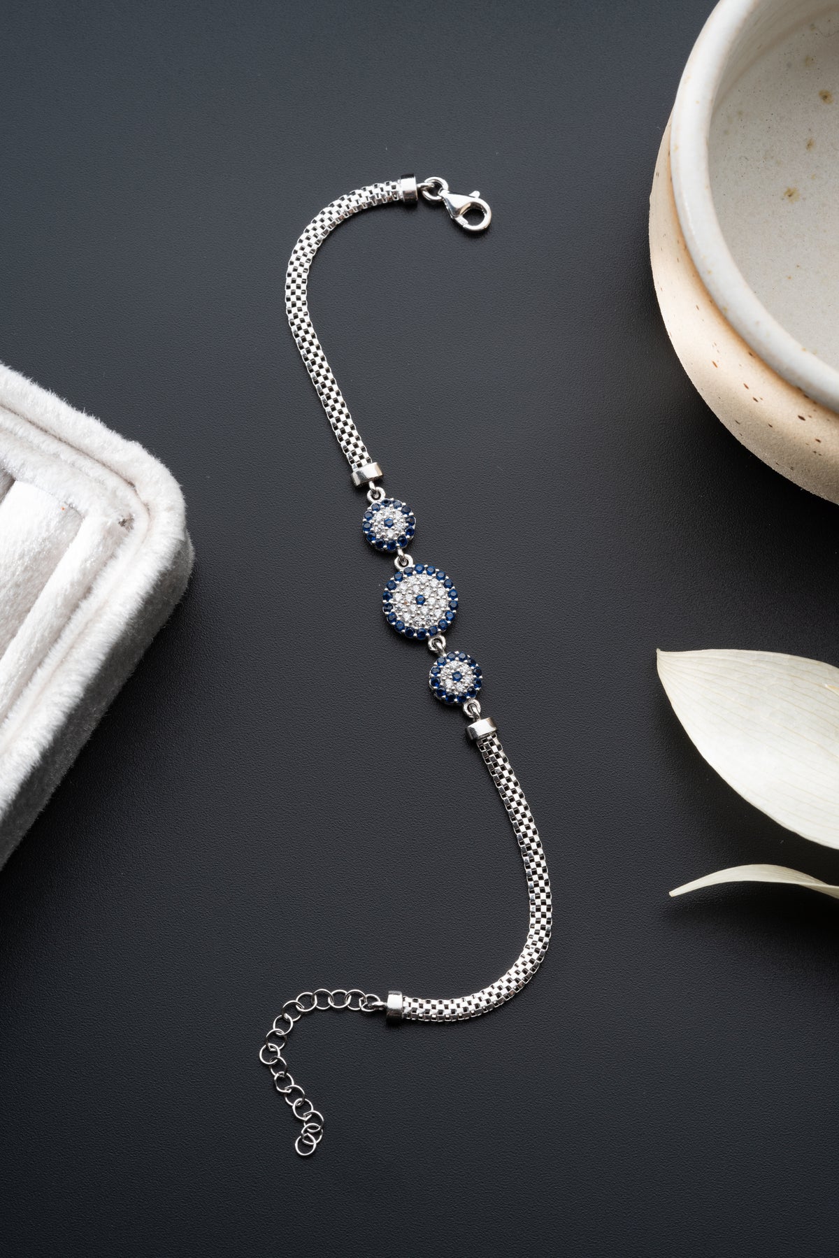 Triple Evil Eye Charm Bracelet