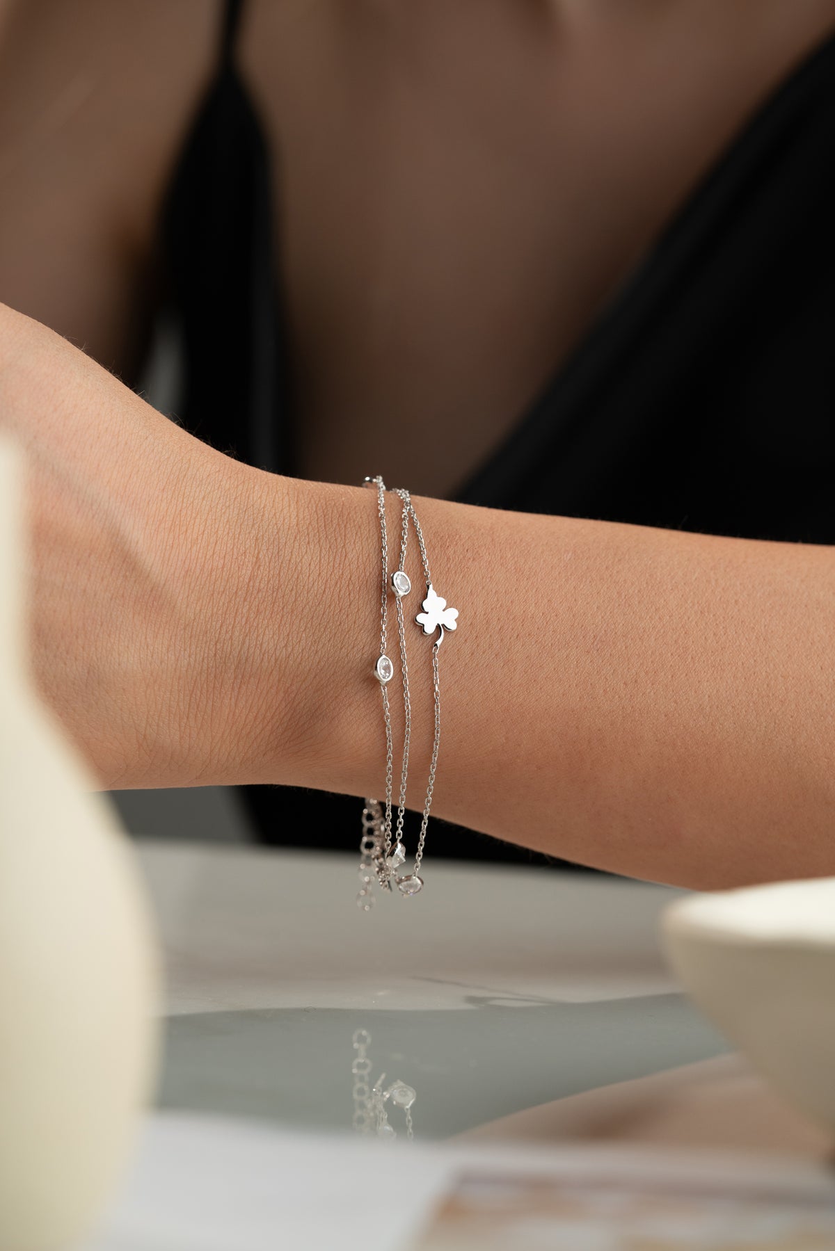 Layered Butterfly Charm Bracelet