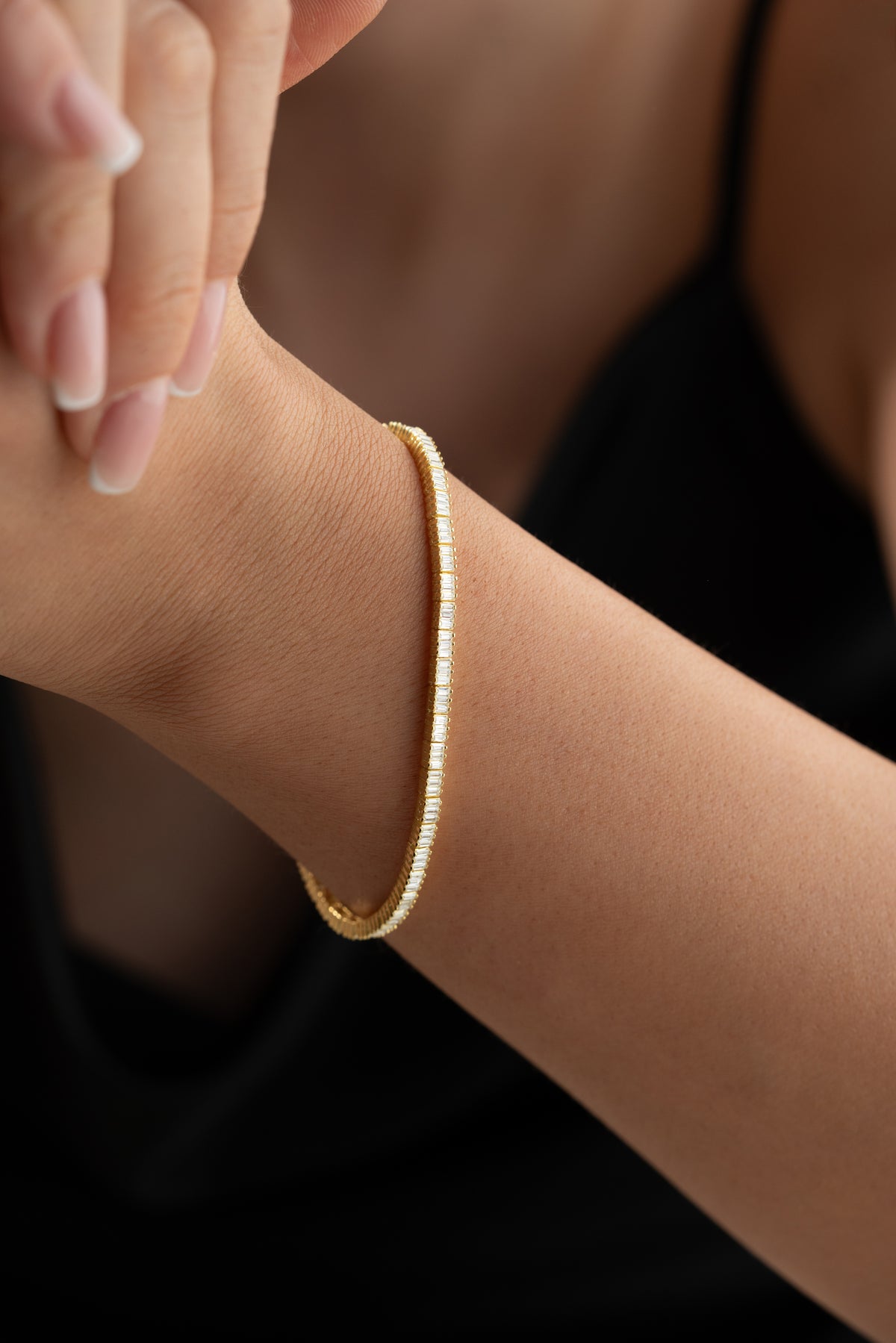 Baguette Crystal Tennis Bracelet
