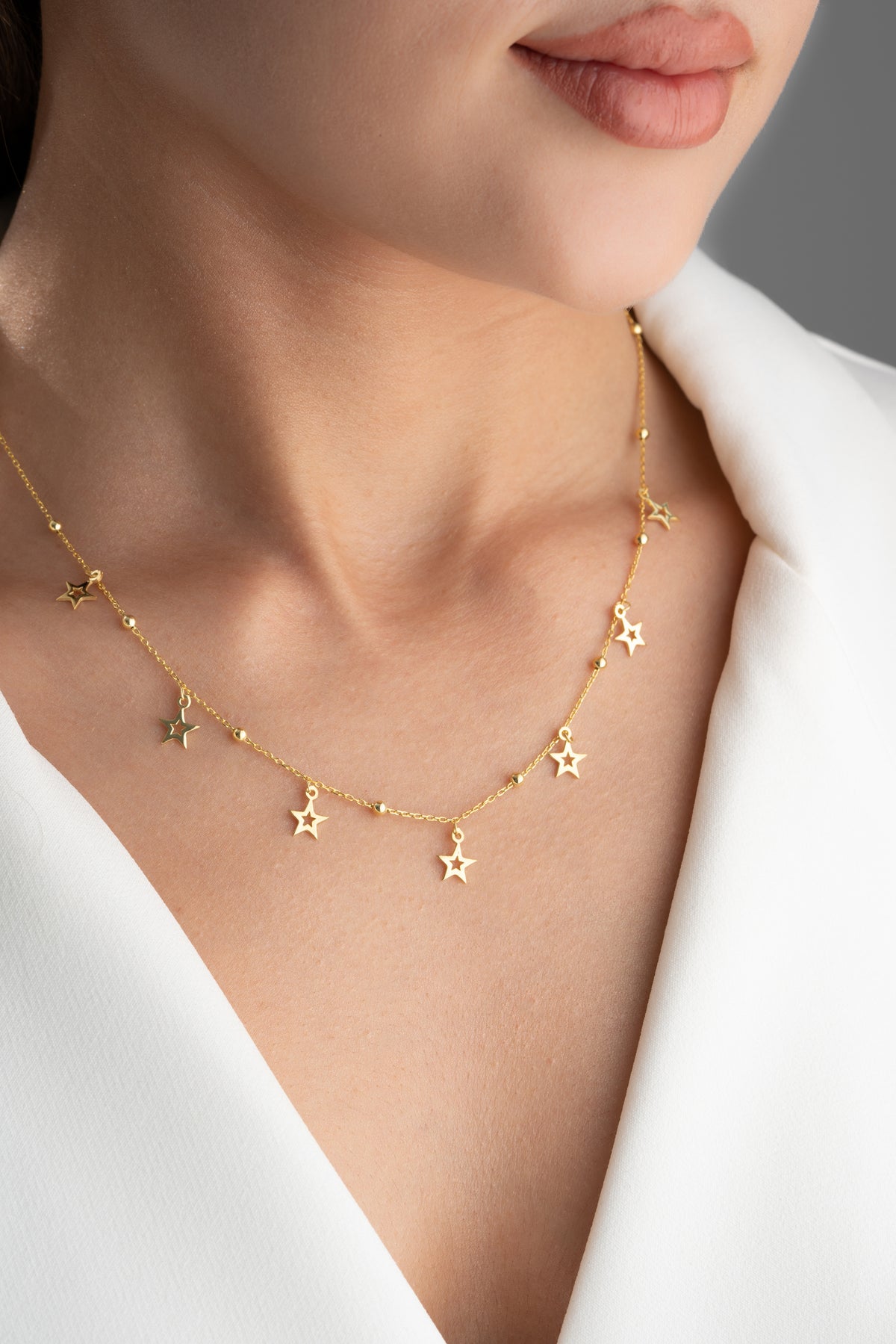 Star Charm Station Necklace