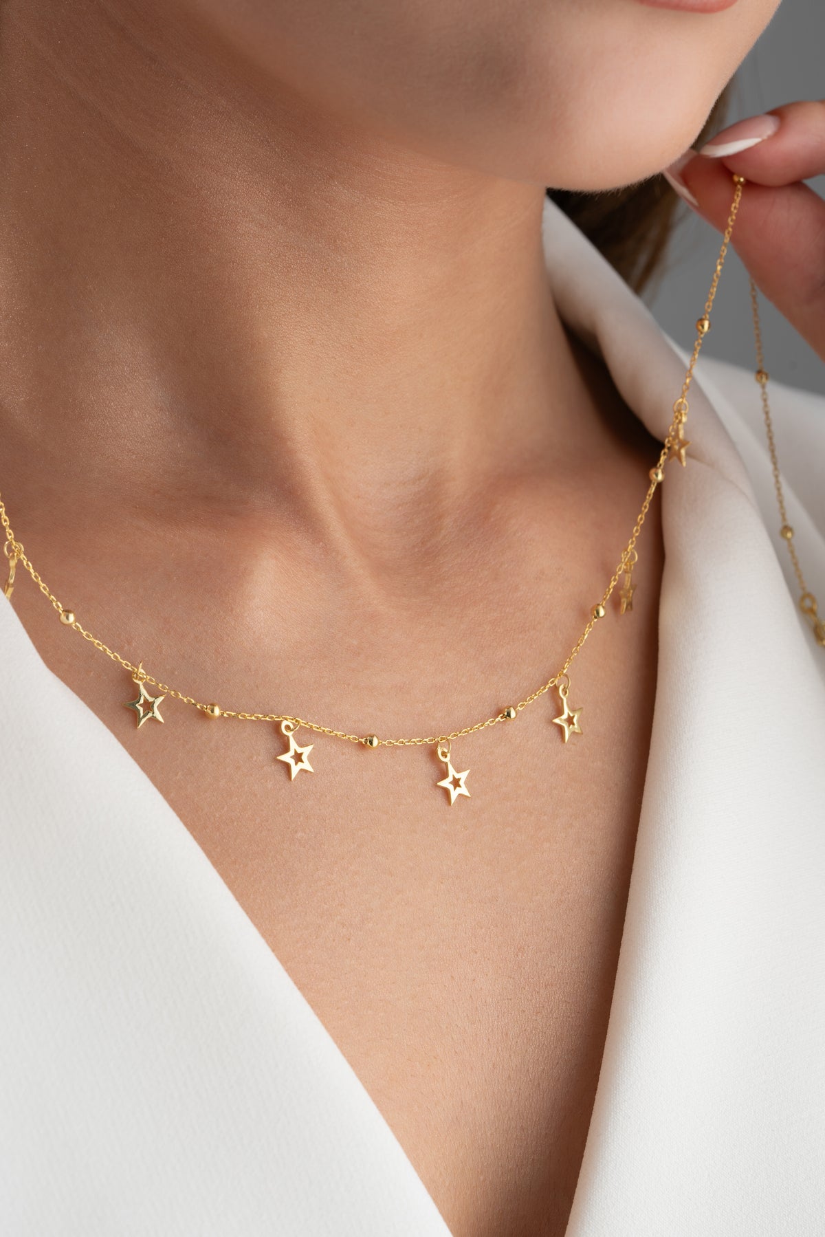 Star Charm Station Necklace