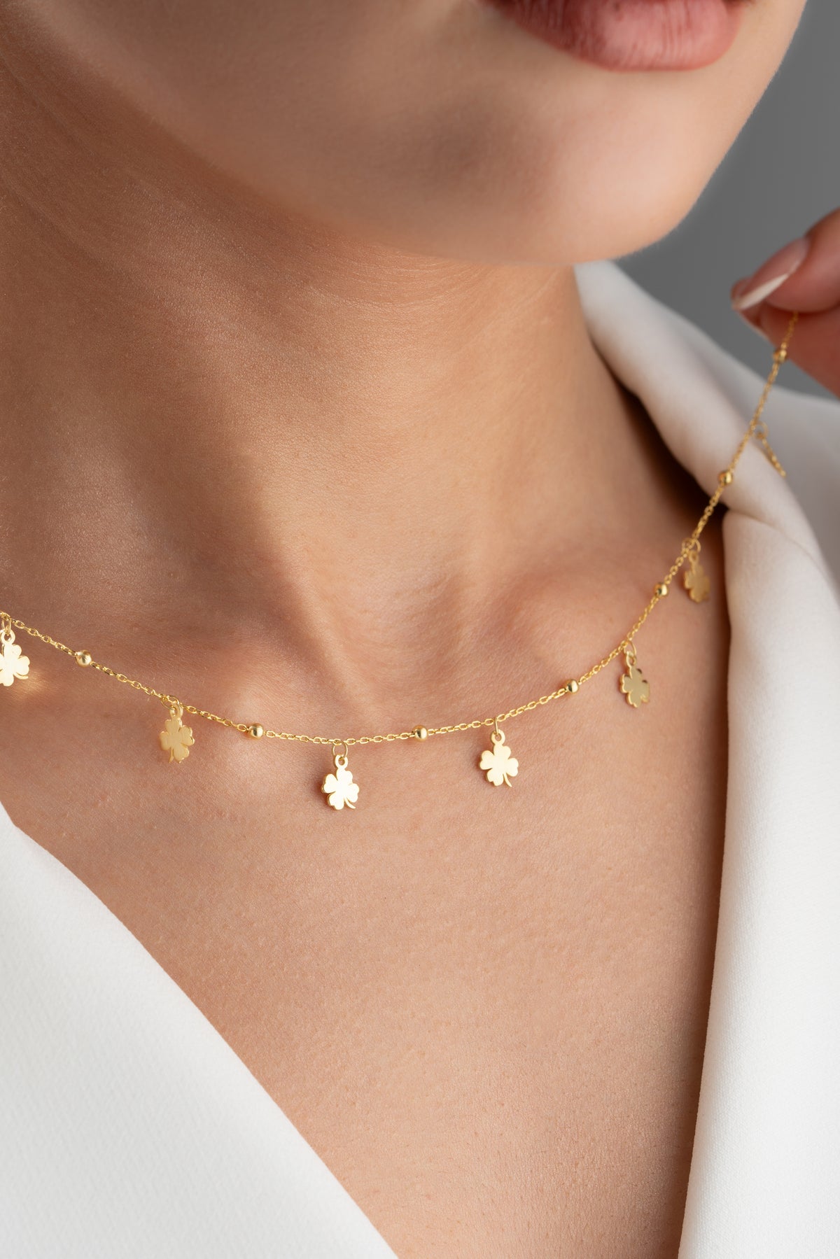 Four Leaf Clover Charm Necklace