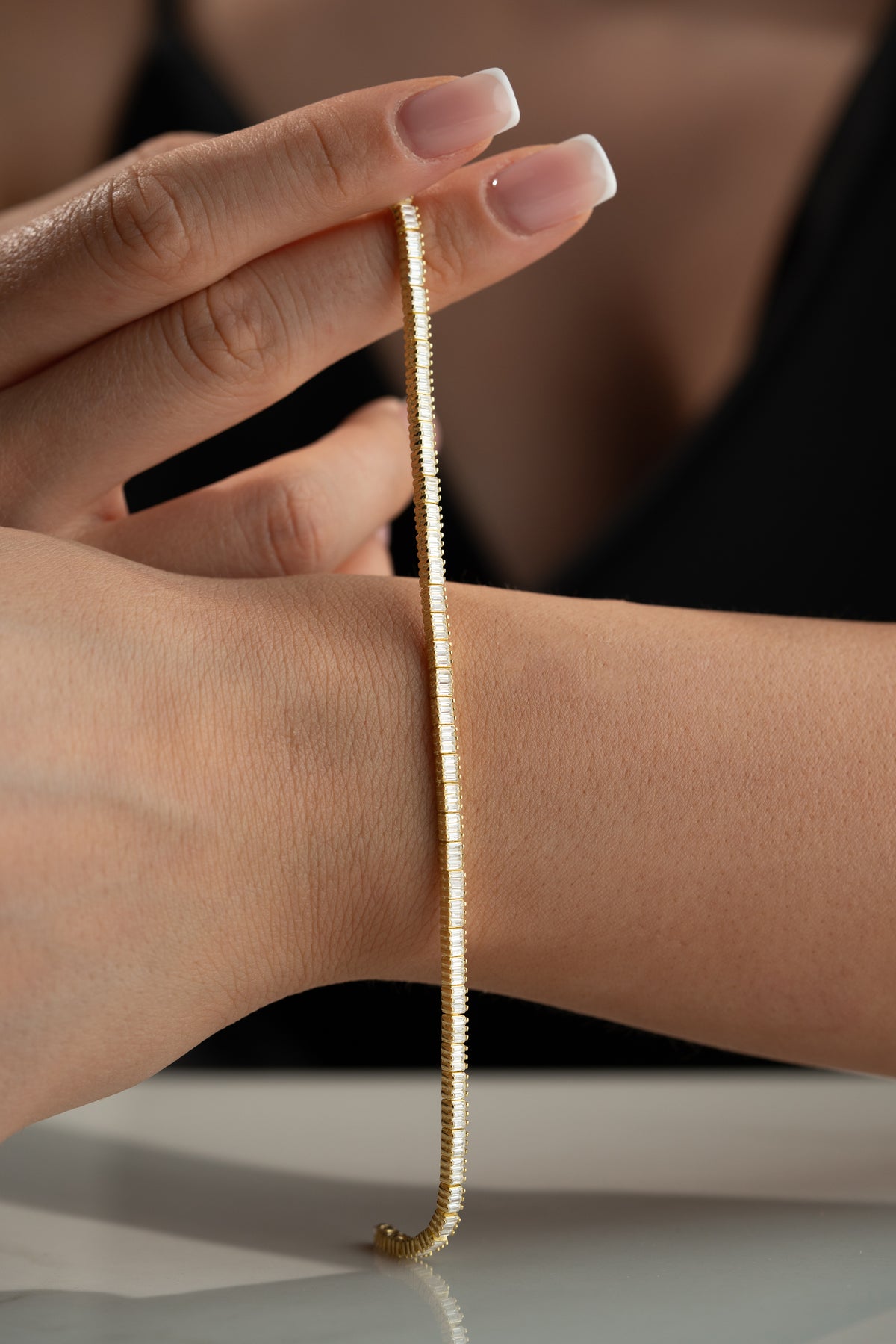 Baguette Crystal Tennis Bracelet