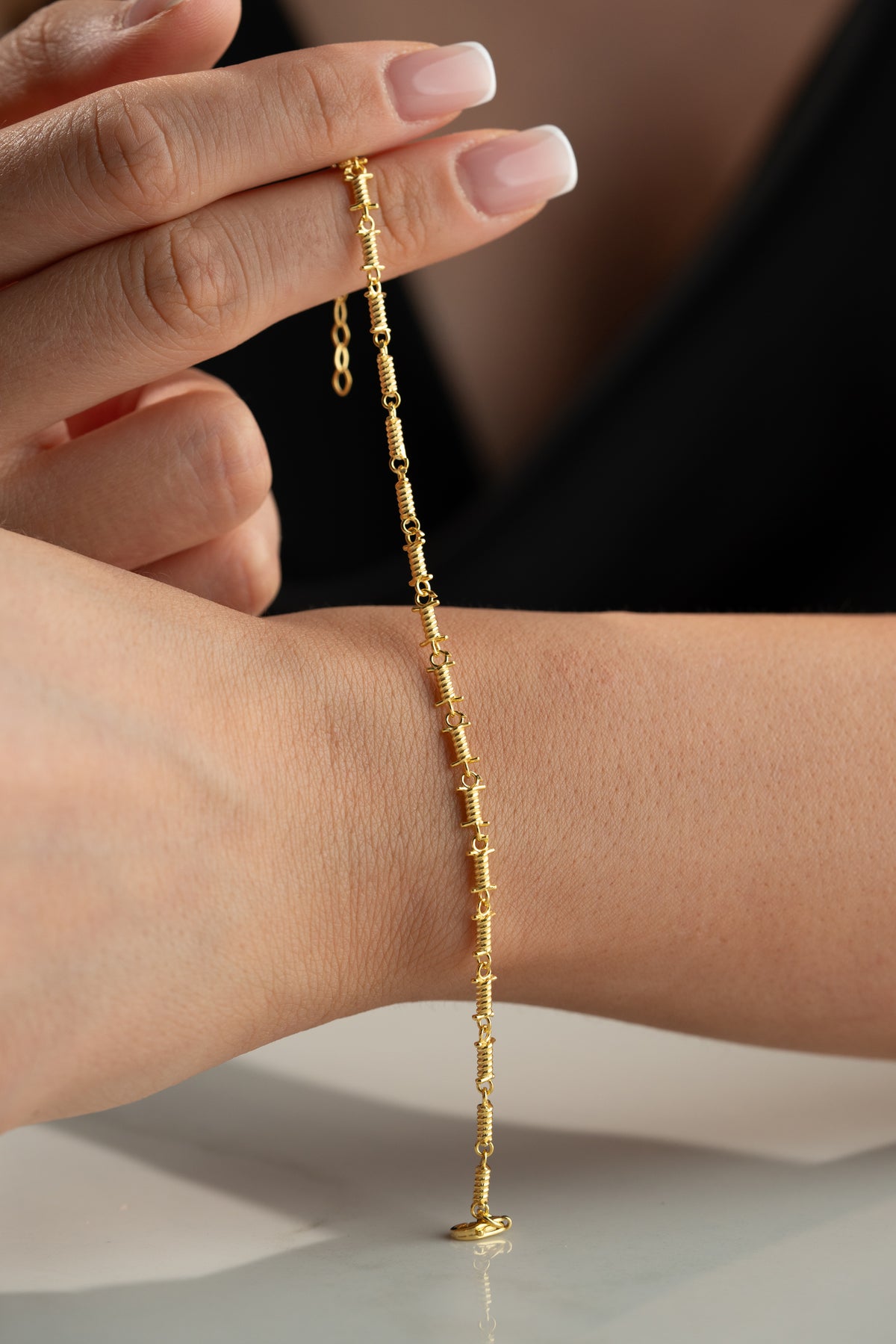 Twisted Wire Link Chain Bracelet