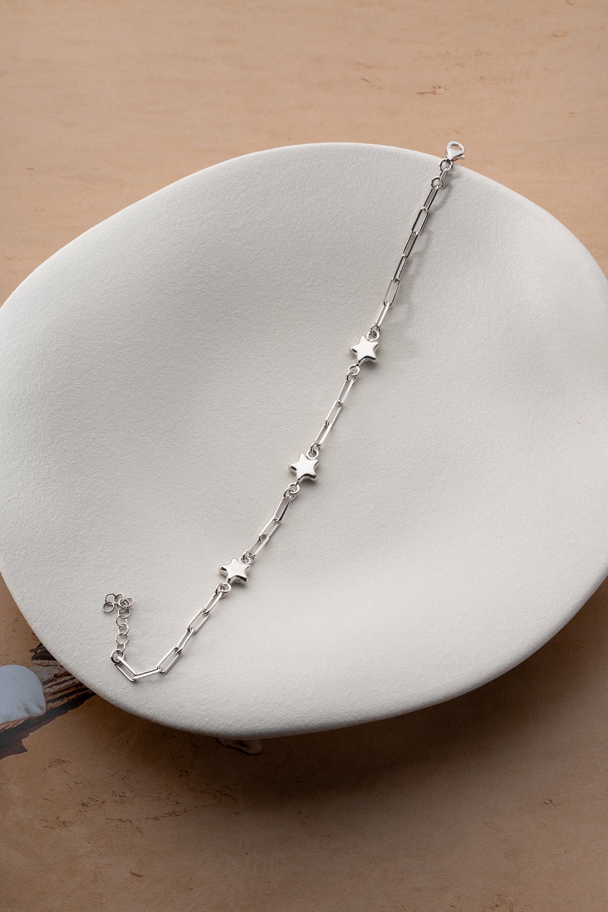 Star Charm Paperclip Chain Bracelet
