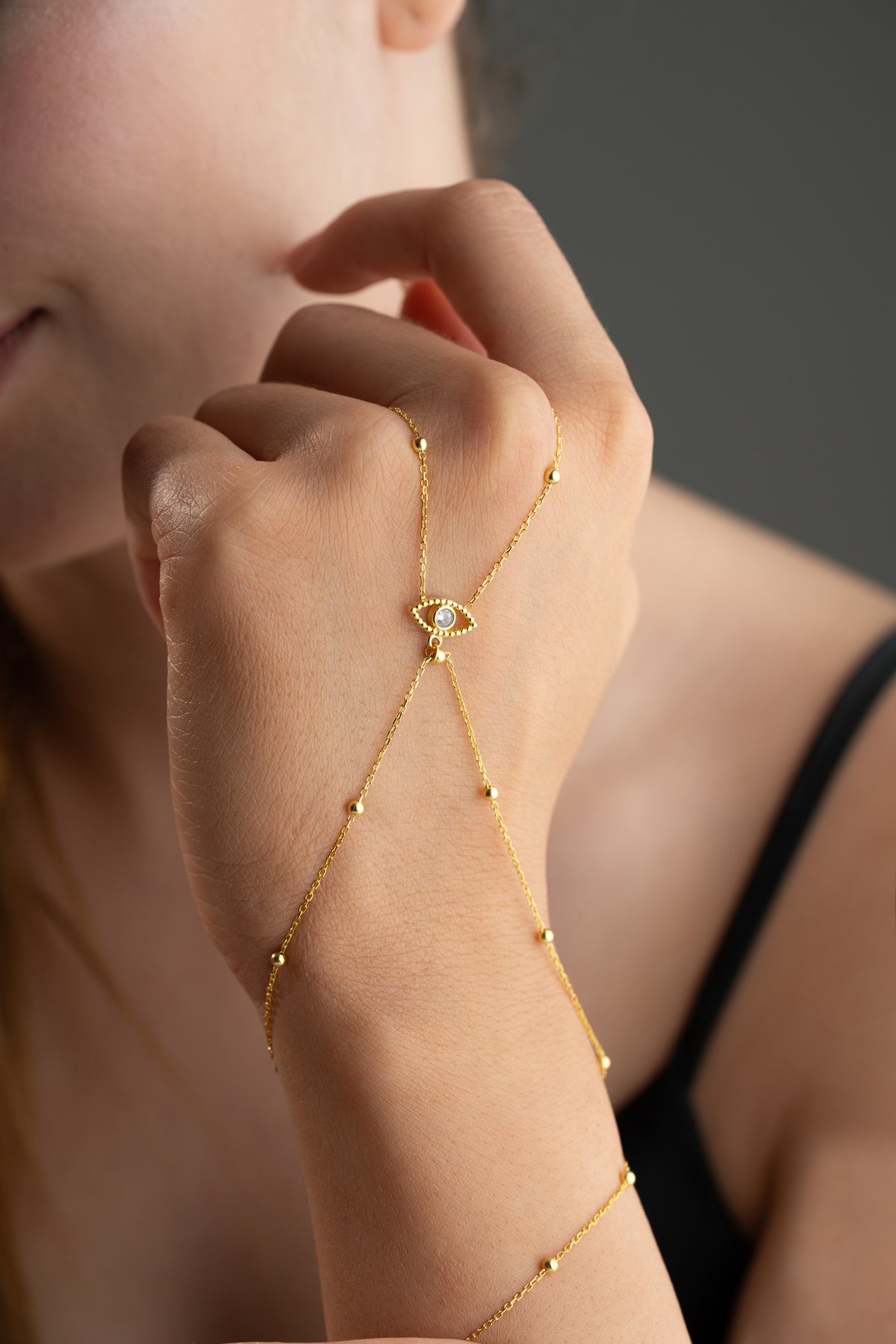 Evil Eye Hand Chain Bracelet