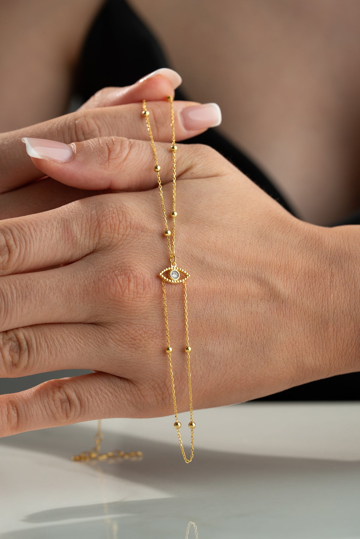 Evil Eye Hand Chain Bracelet
