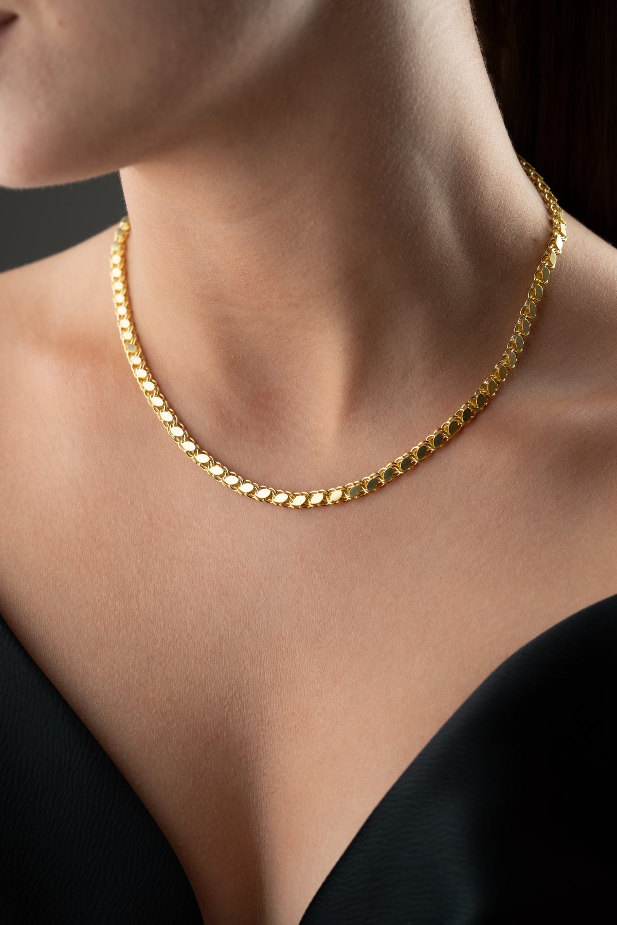 Chunky Sequin Link Chain Necklace