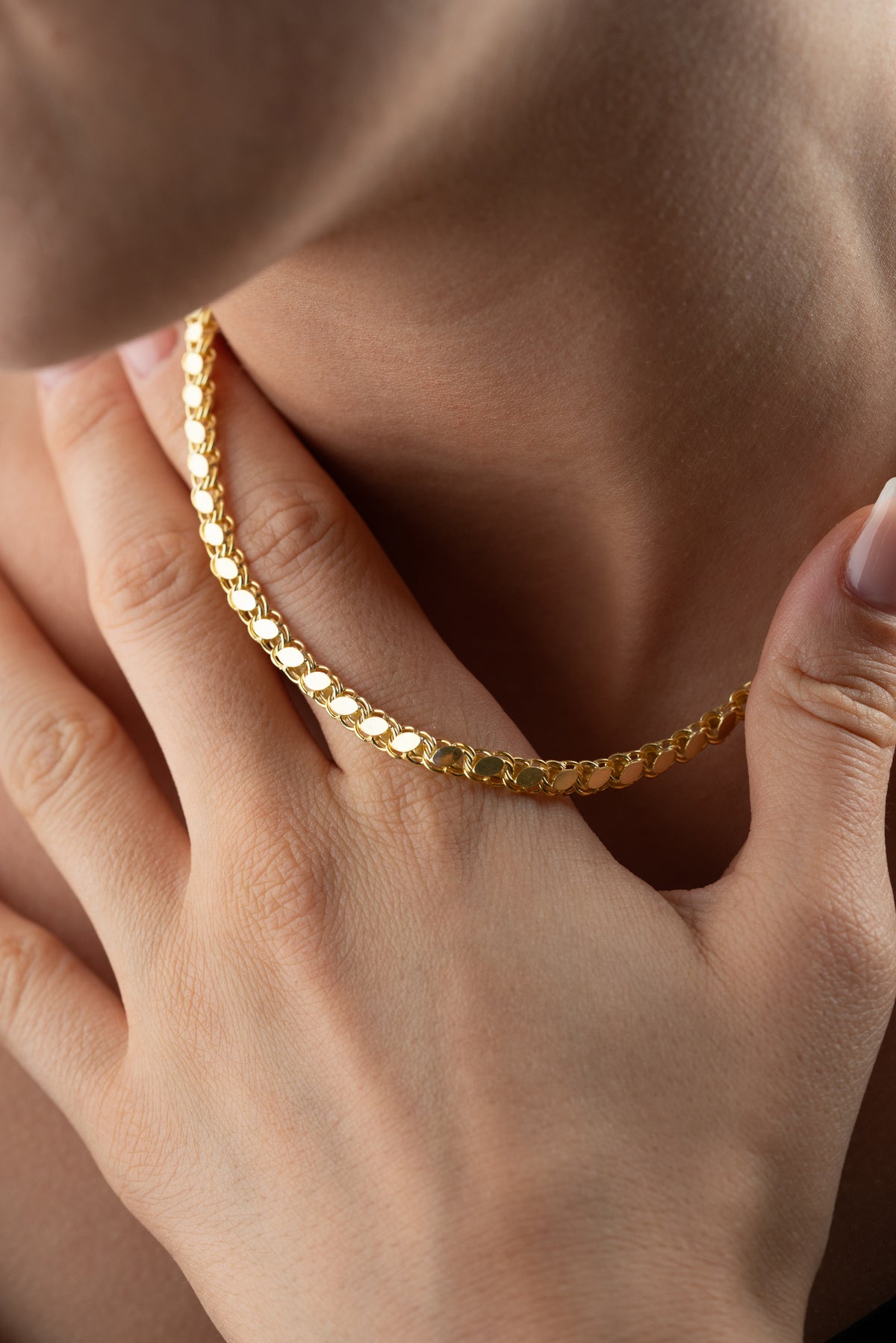 Chunky Sequin Link Chain Necklace
