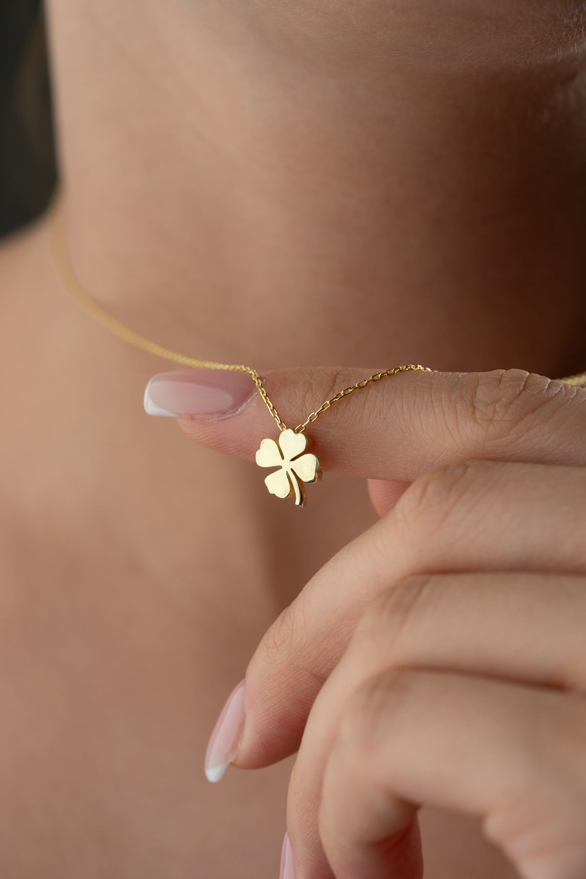 Gold Four Leaf Clover Necklace