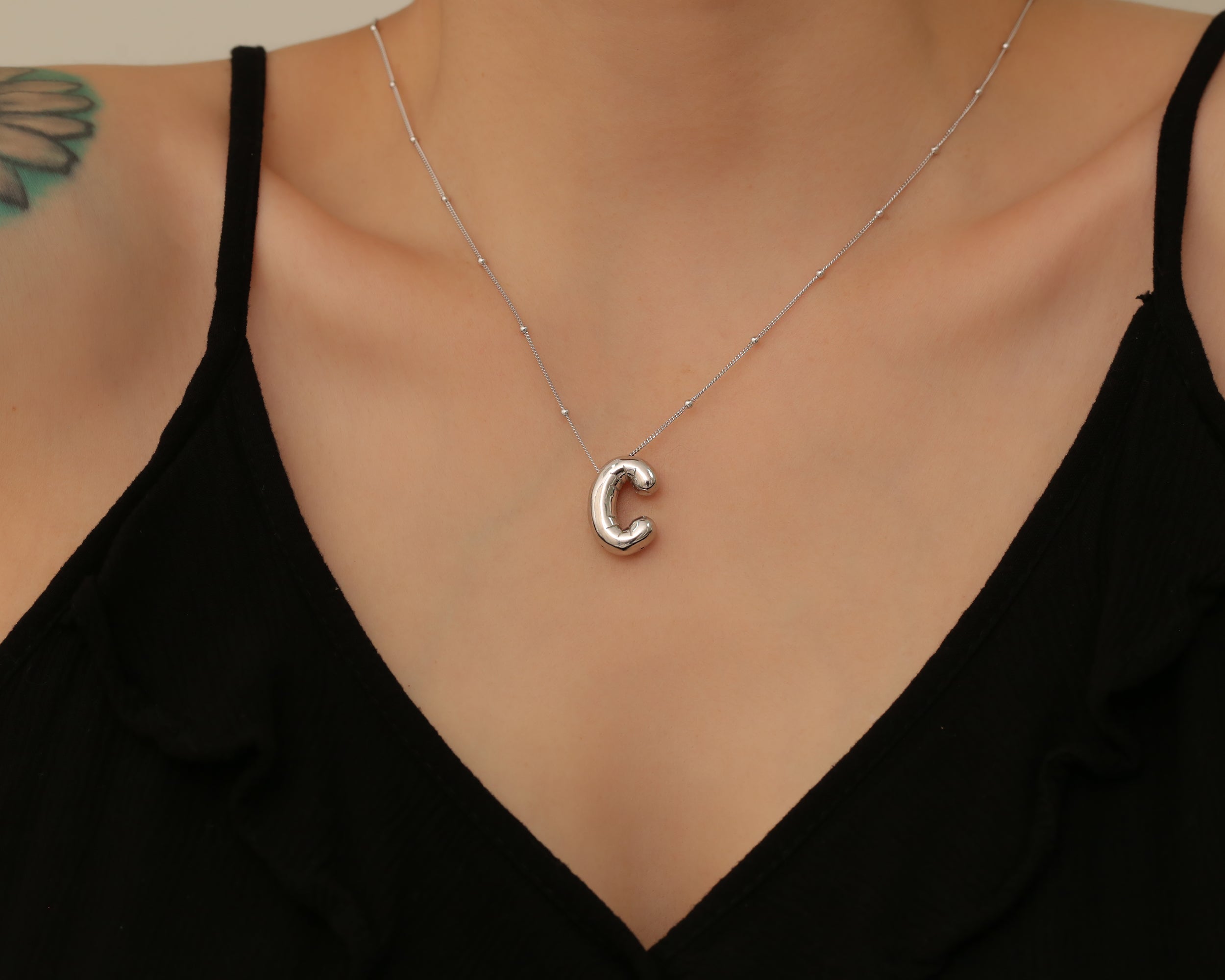 Large Balloon Initial Necklace