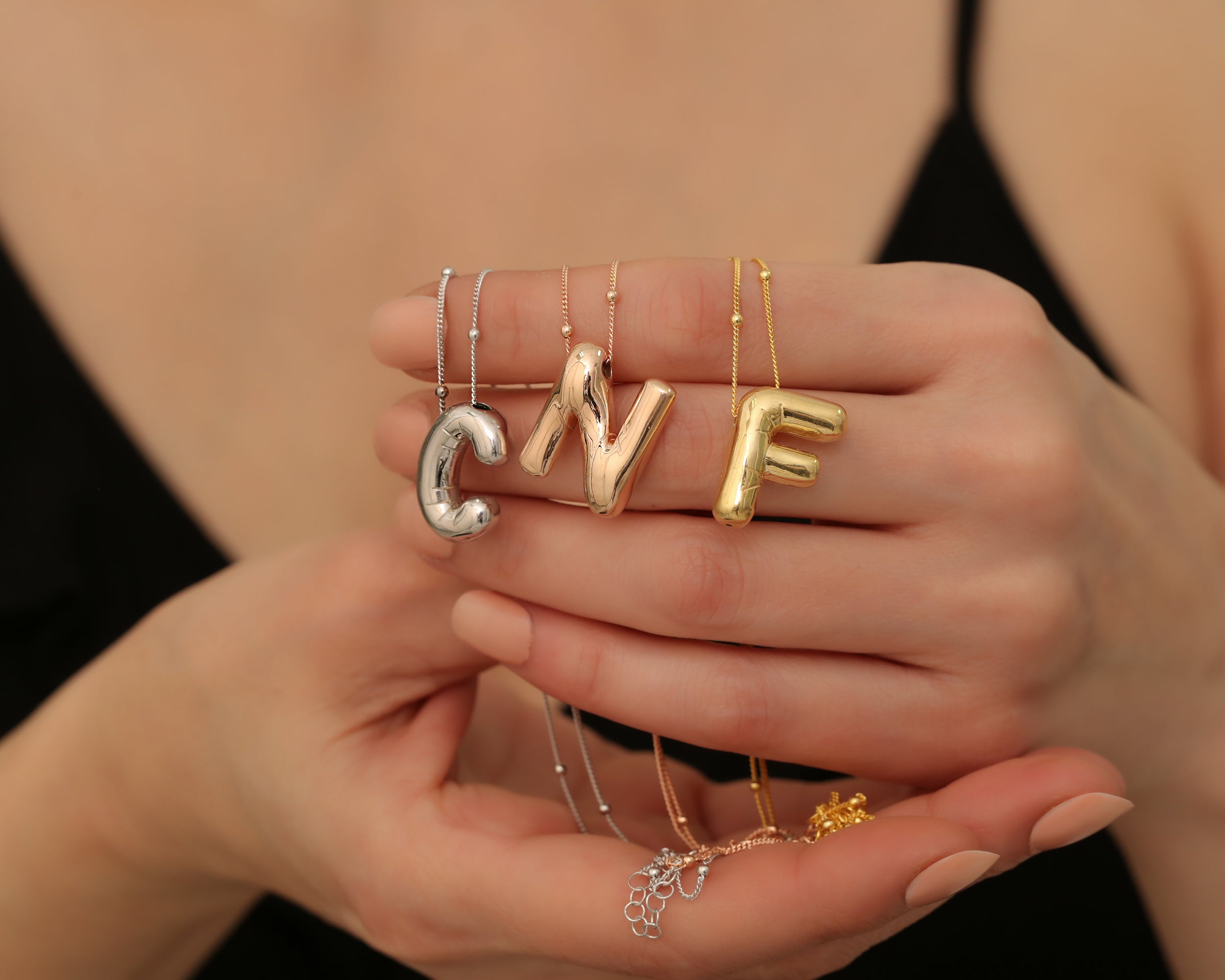 Large Balloon Initial Necklace