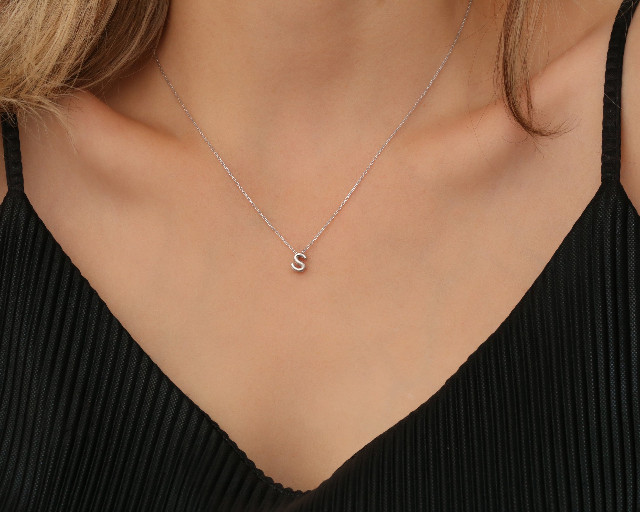 Balloon Initial Pendant Necklace