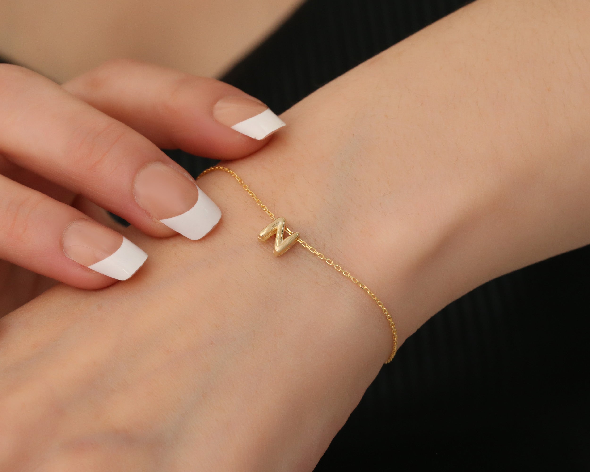 Balloon Initial Charm Bracelet