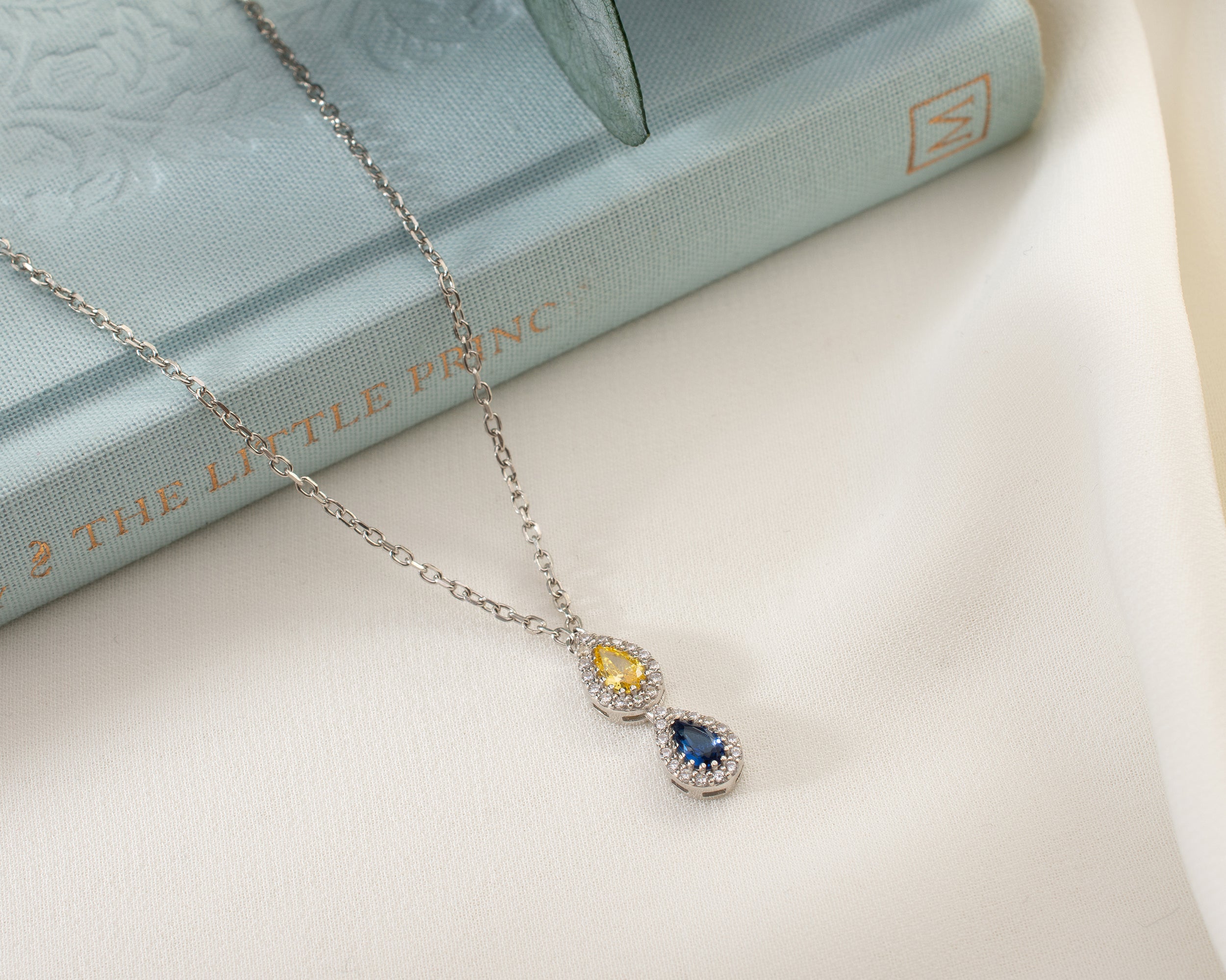 Vertical Family Birthstone Necklace