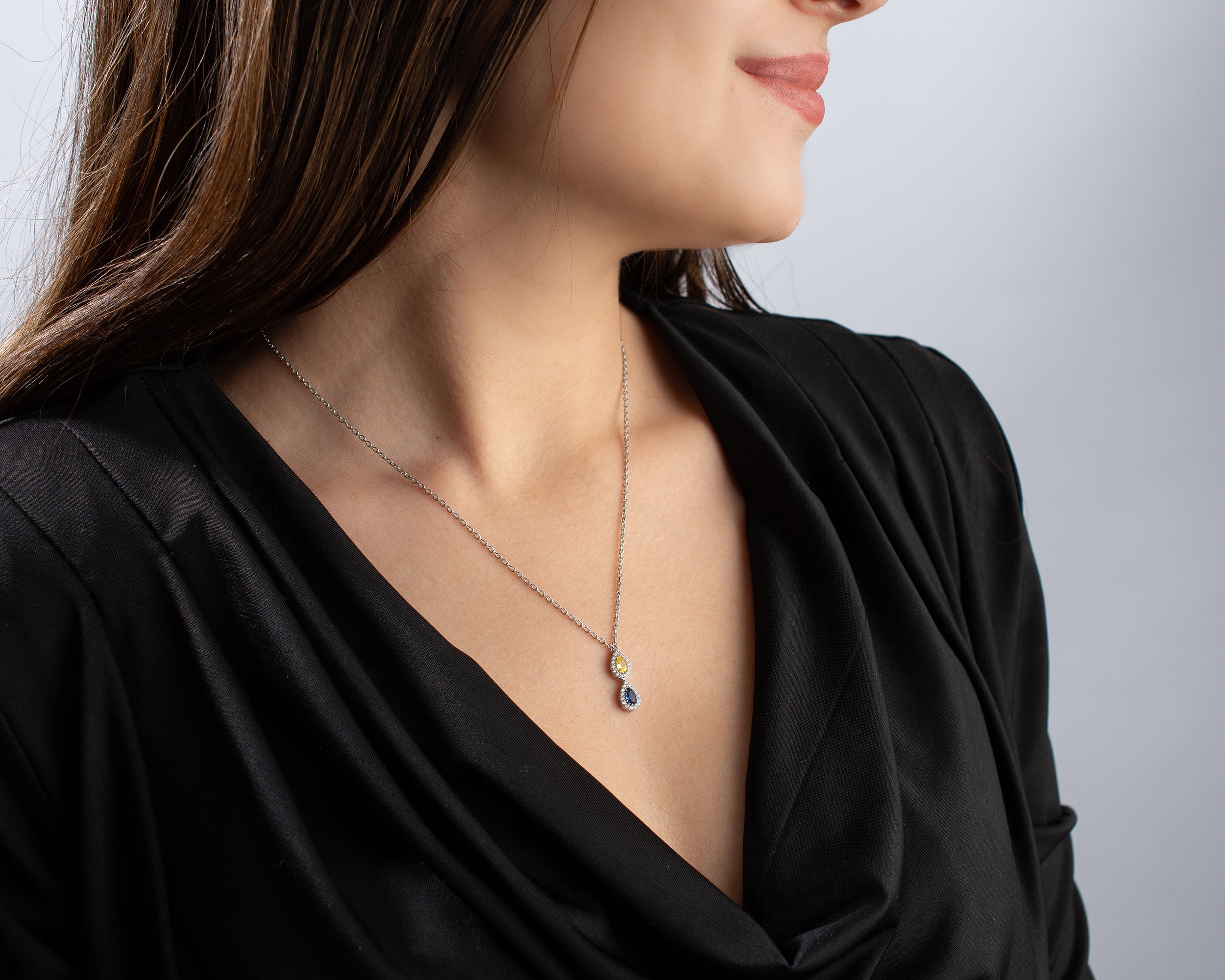 Vertical Family Birthstone Necklace