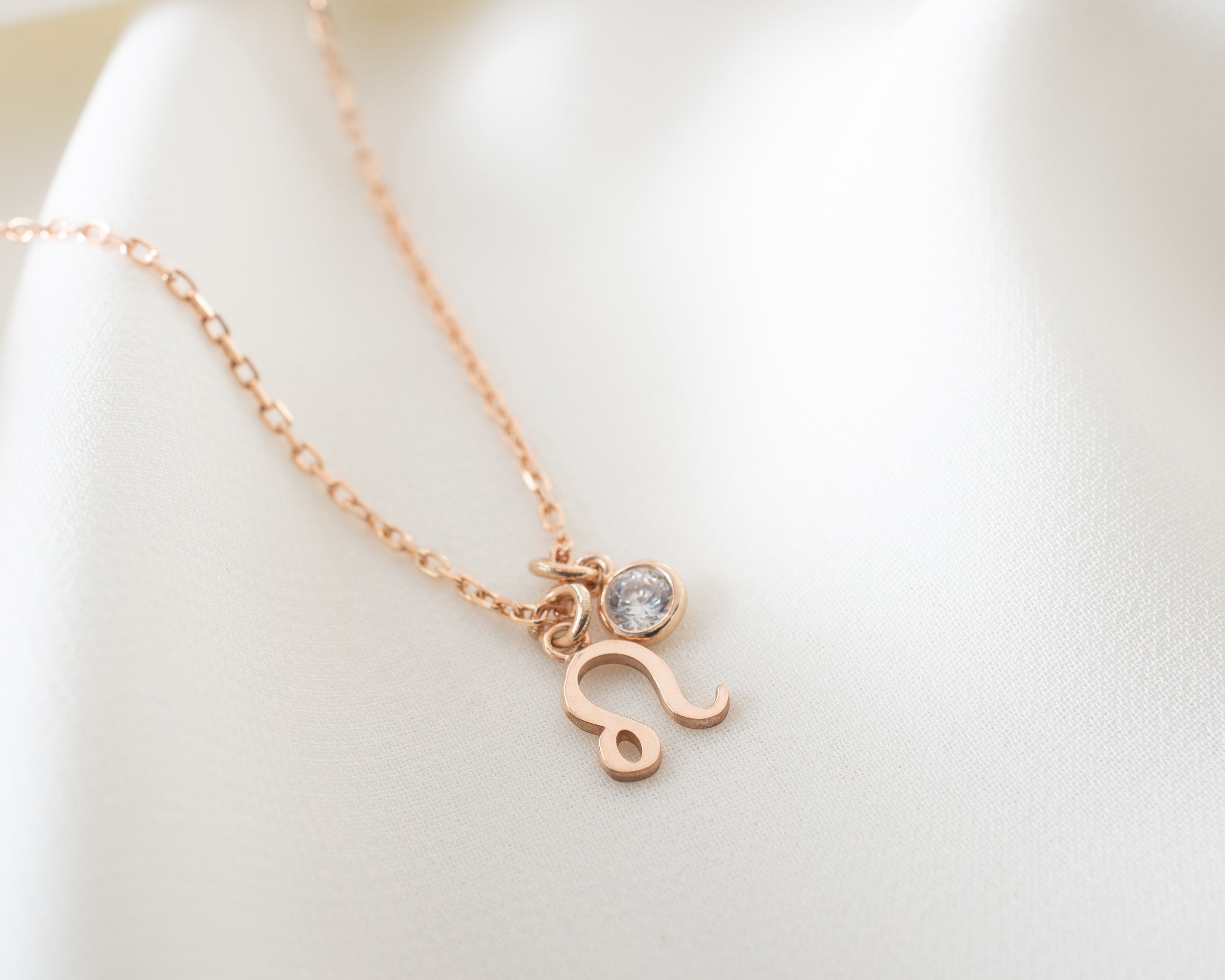 Zodiac Sign and Birthstone Necklace