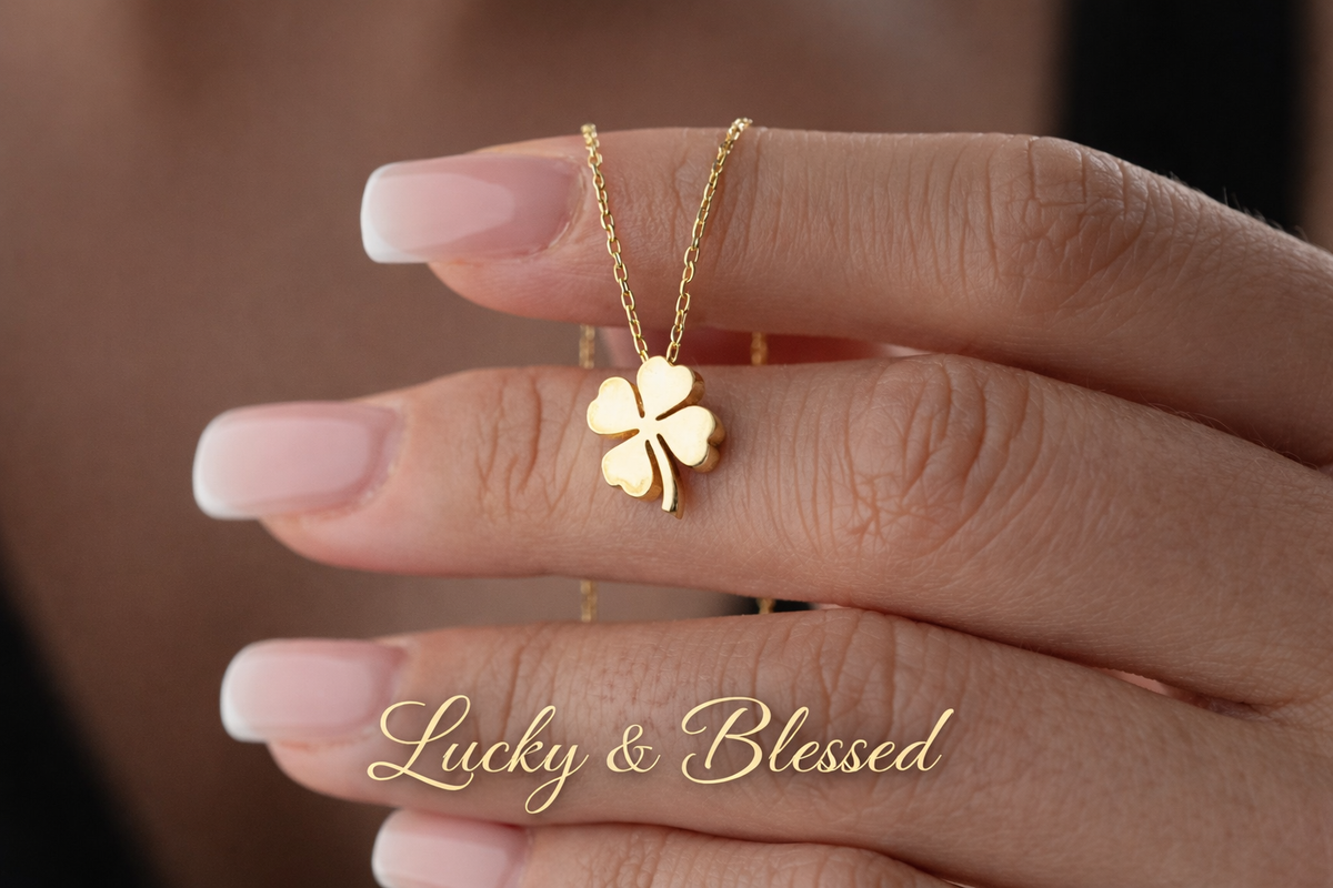 Gold Four Leaf Clover Necklace