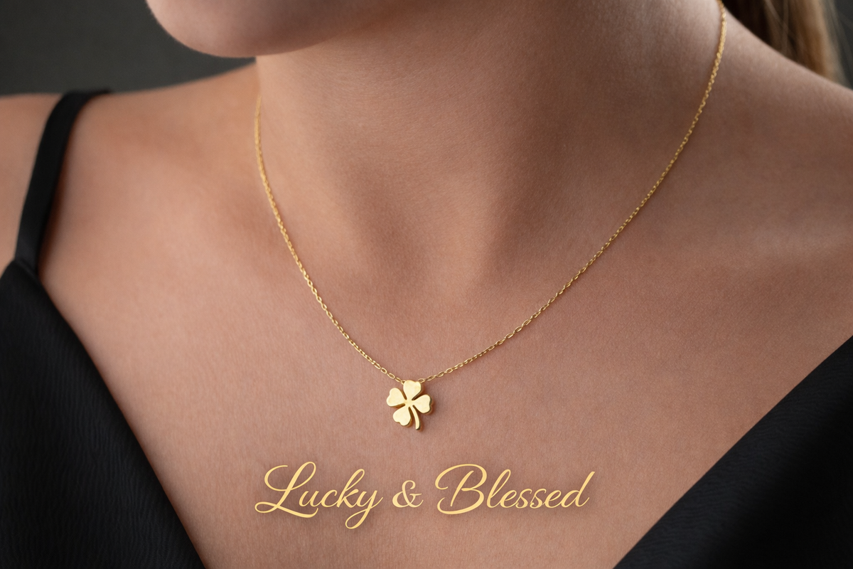 Gold Four Leaf Clover Necklace