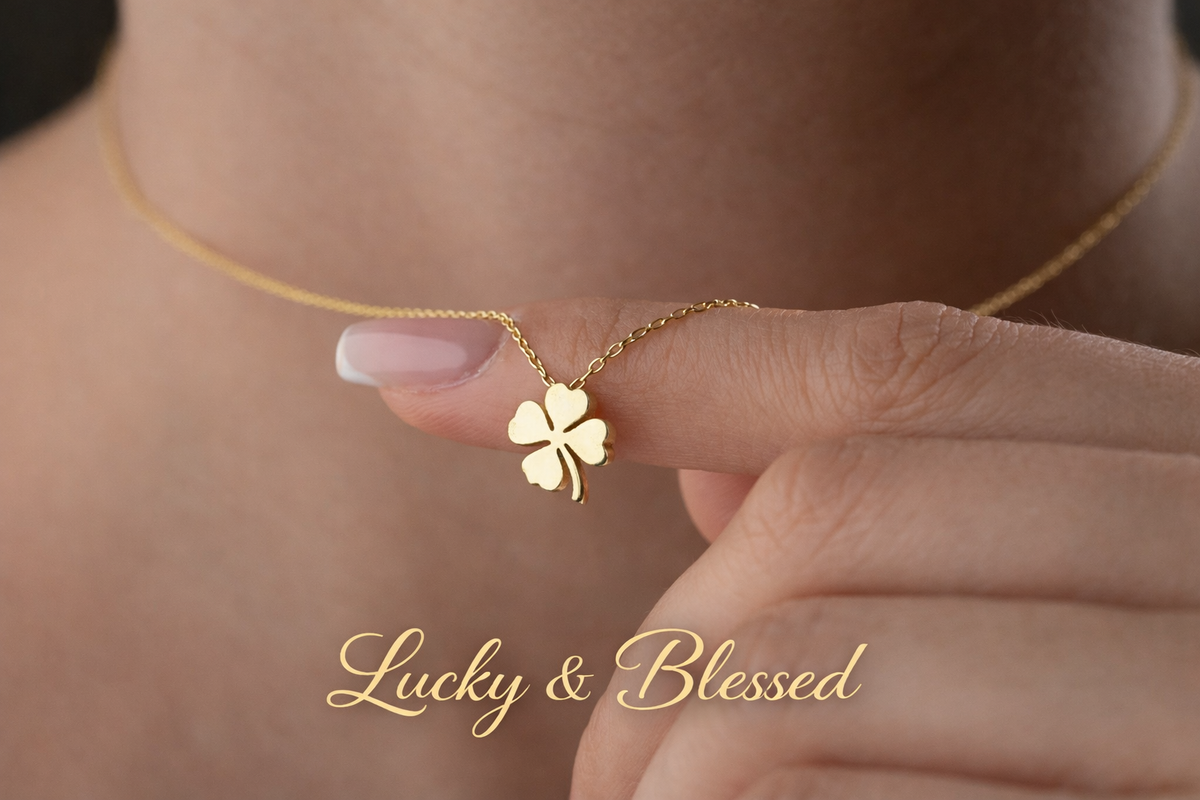 Gold Four Leaf Clover Necklace
