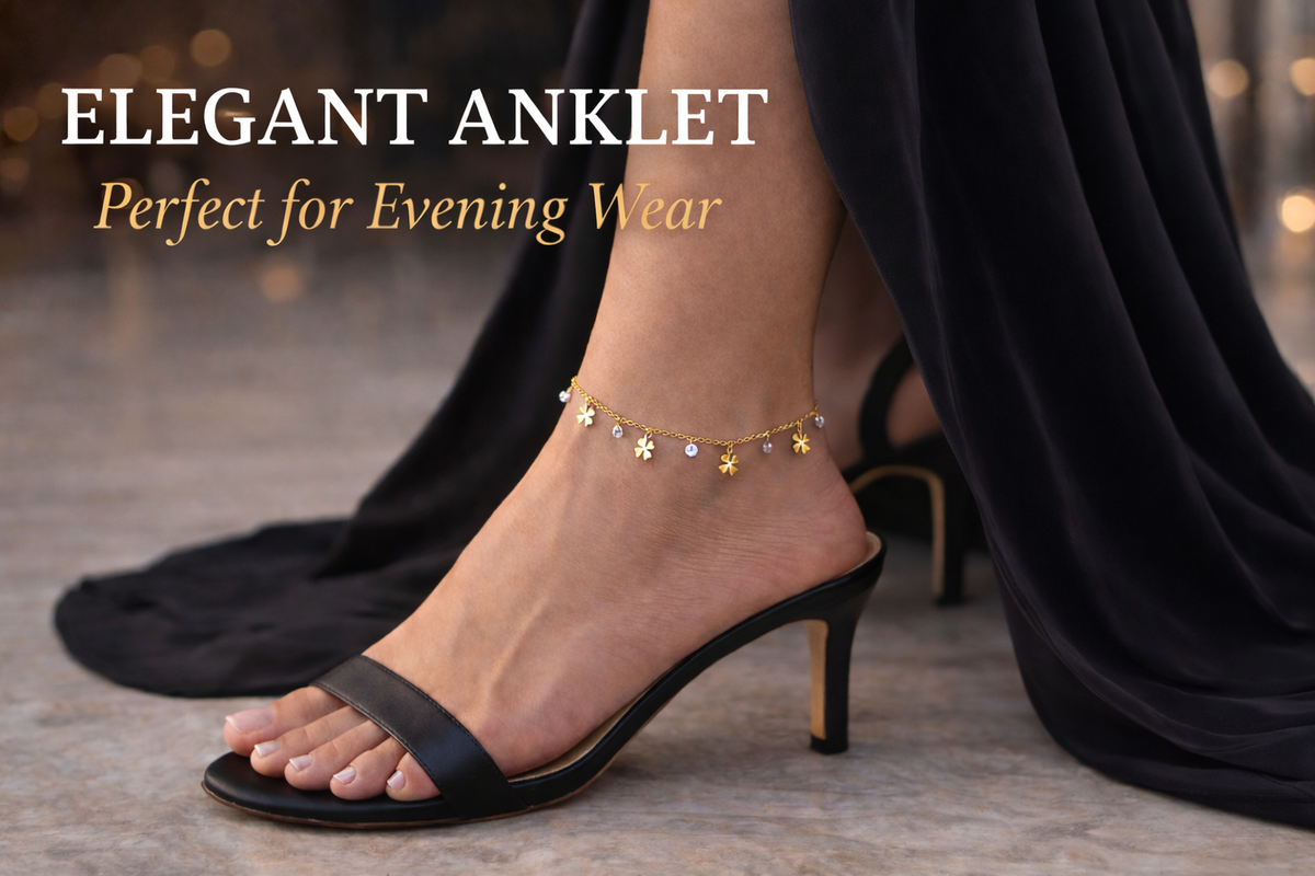 Four Leaf Clover Charm Anklet