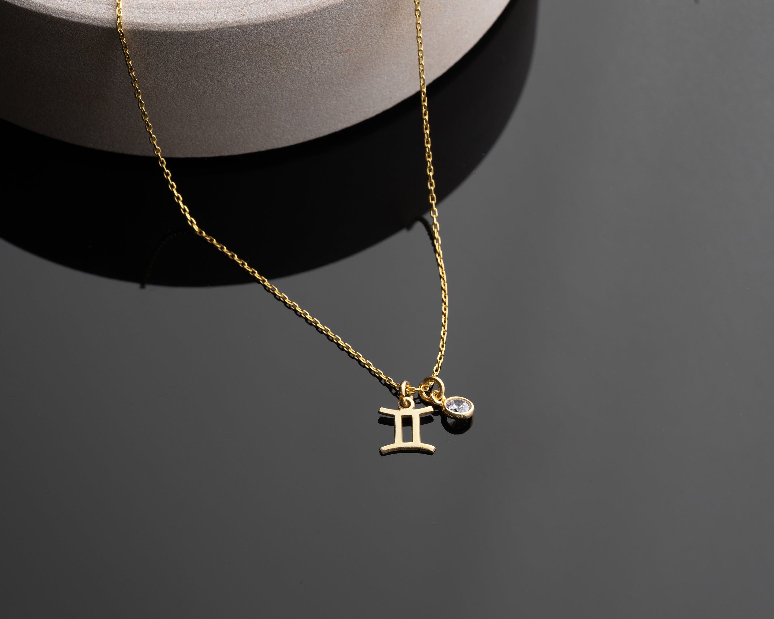 Zodiac Sign and Birthstone Necklace