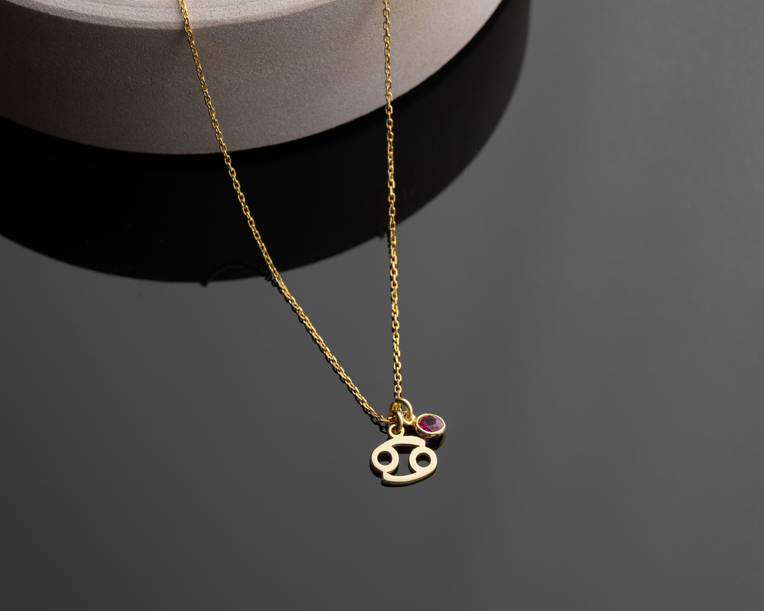 Zodiac Sign and Birthstone Necklace