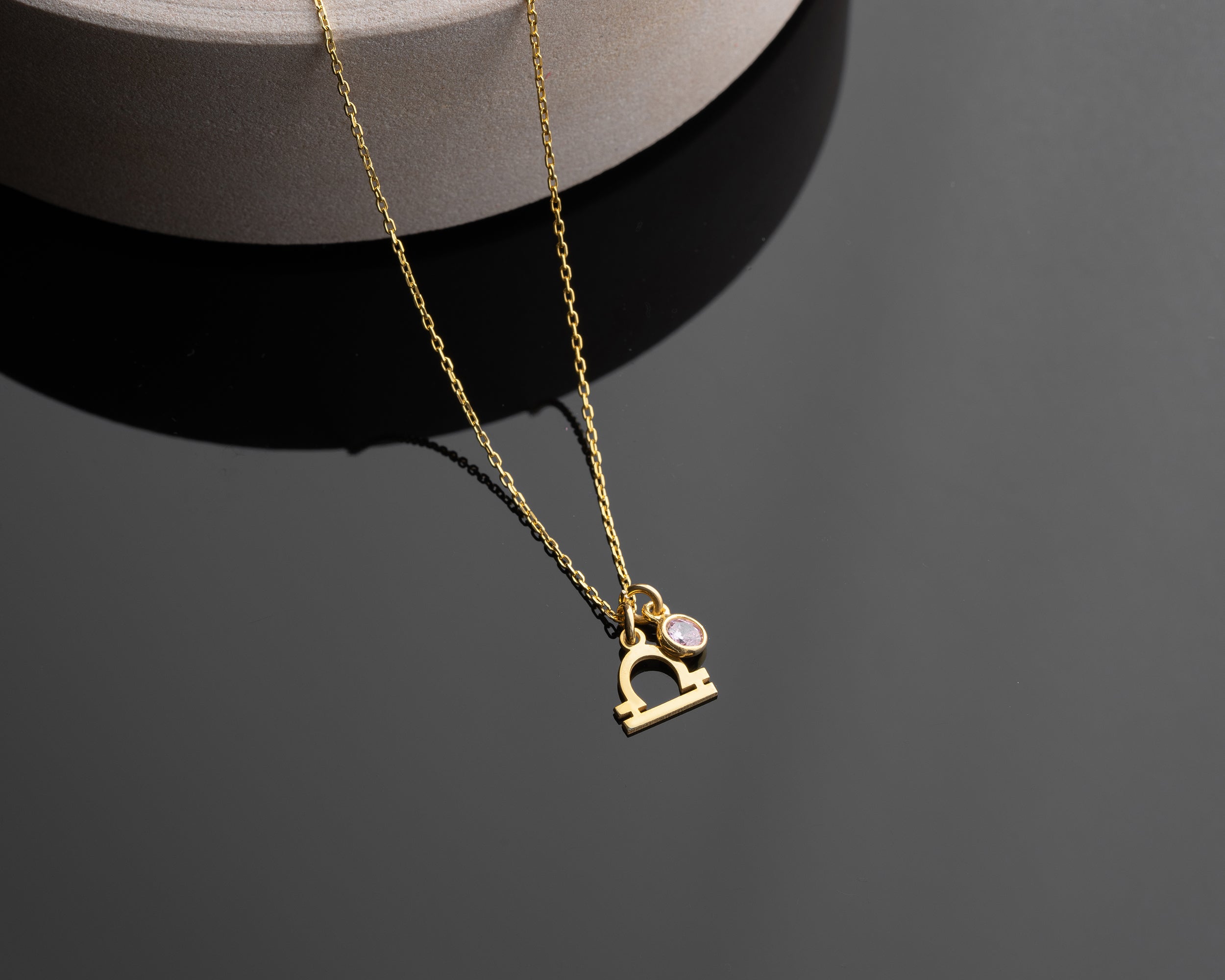 Zodiac Sign and Birthstone Necklace