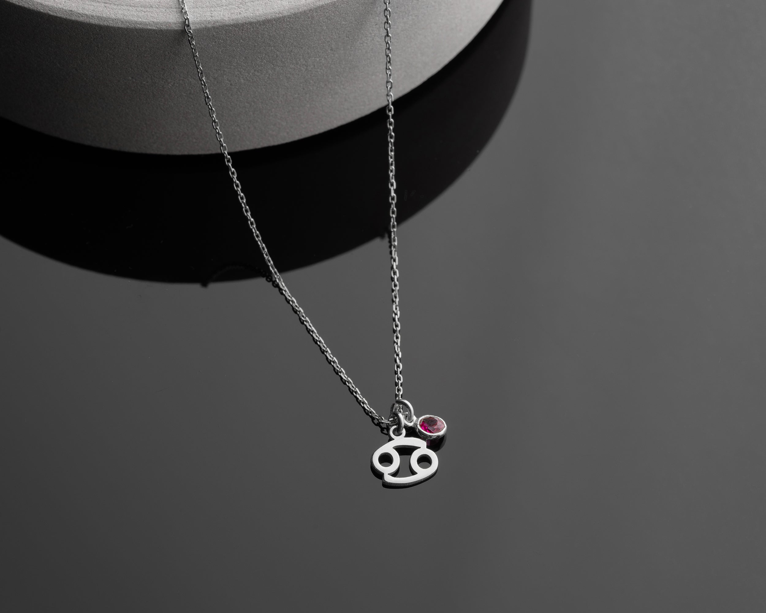 Zodiac Sign and Birthstone Necklace