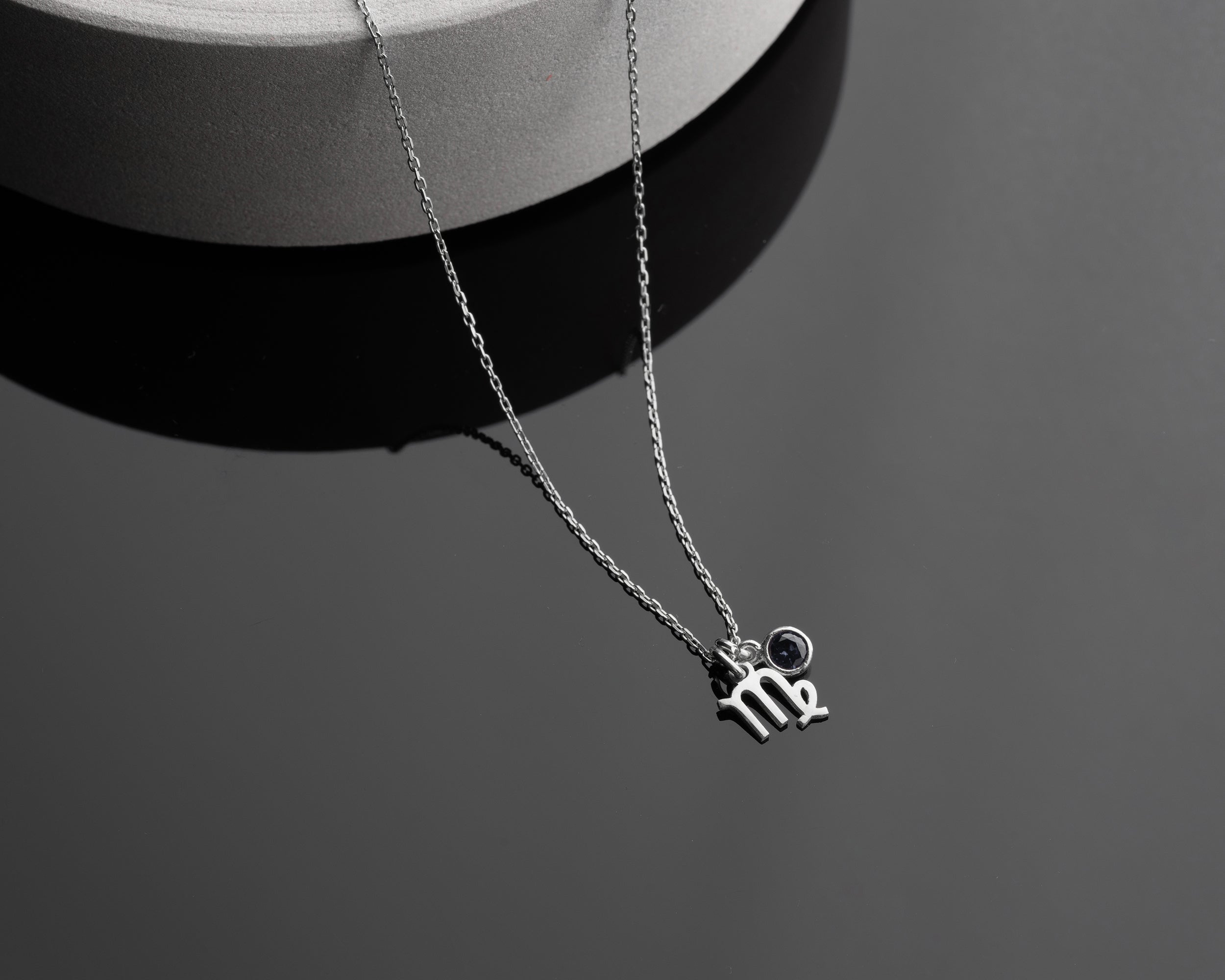Zodiac Sign and Birthstone Necklace