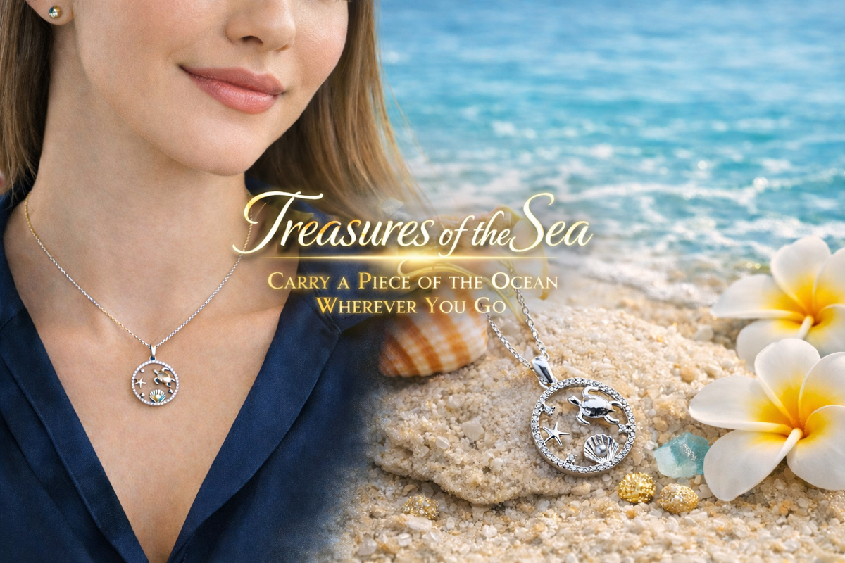 Sea Turtle Starfish Shell Necklace