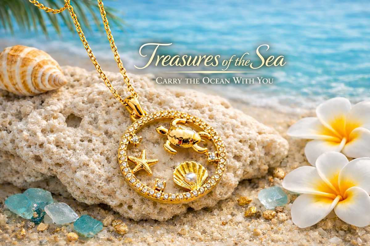 Sea Turtle Starfish Shell Necklace