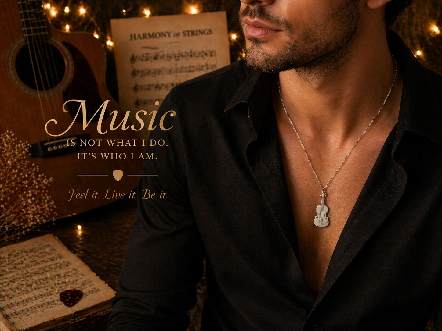 Custom Engraved Instrument Necklace