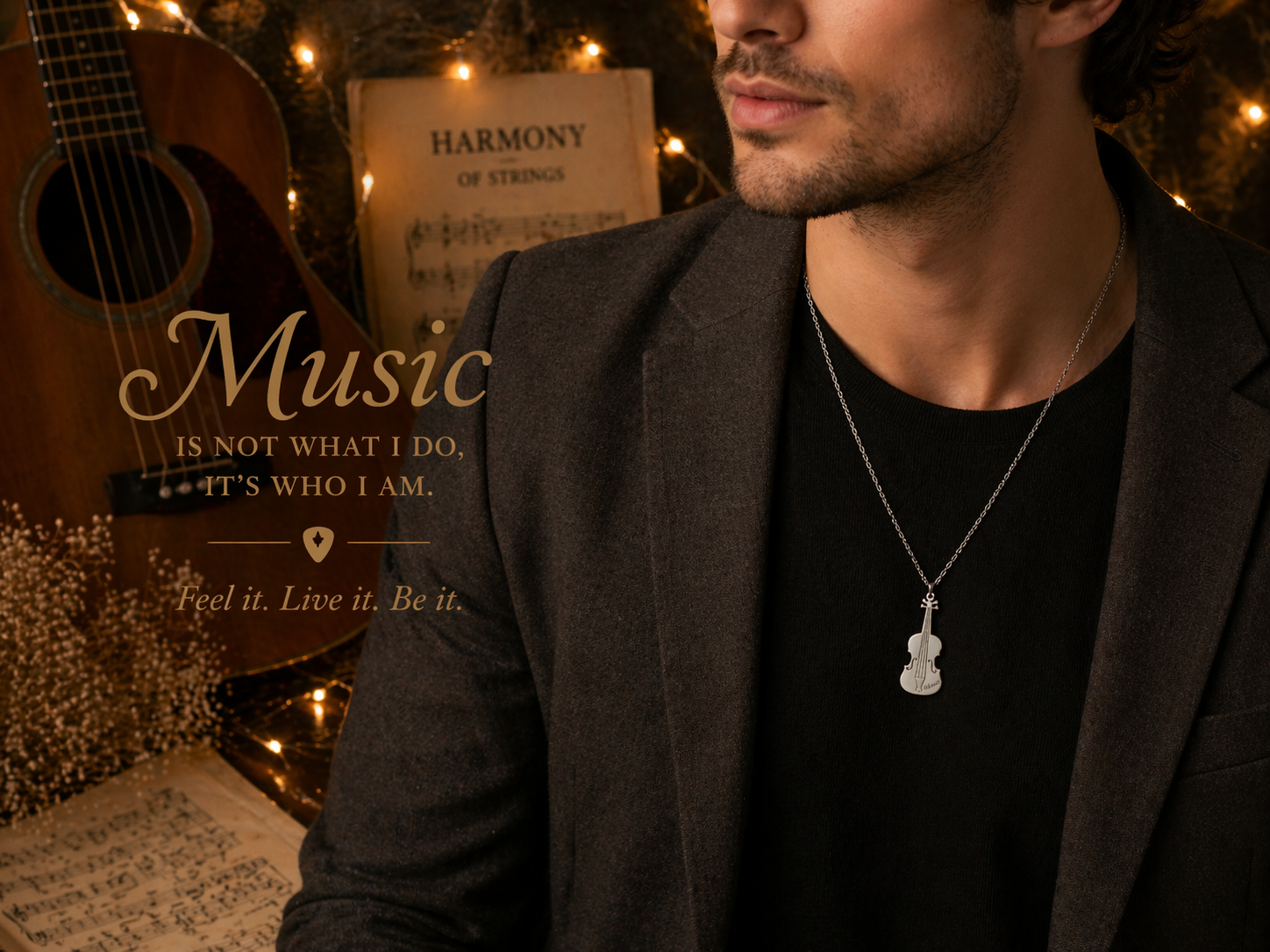 Custom Engraved Instrument Necklace