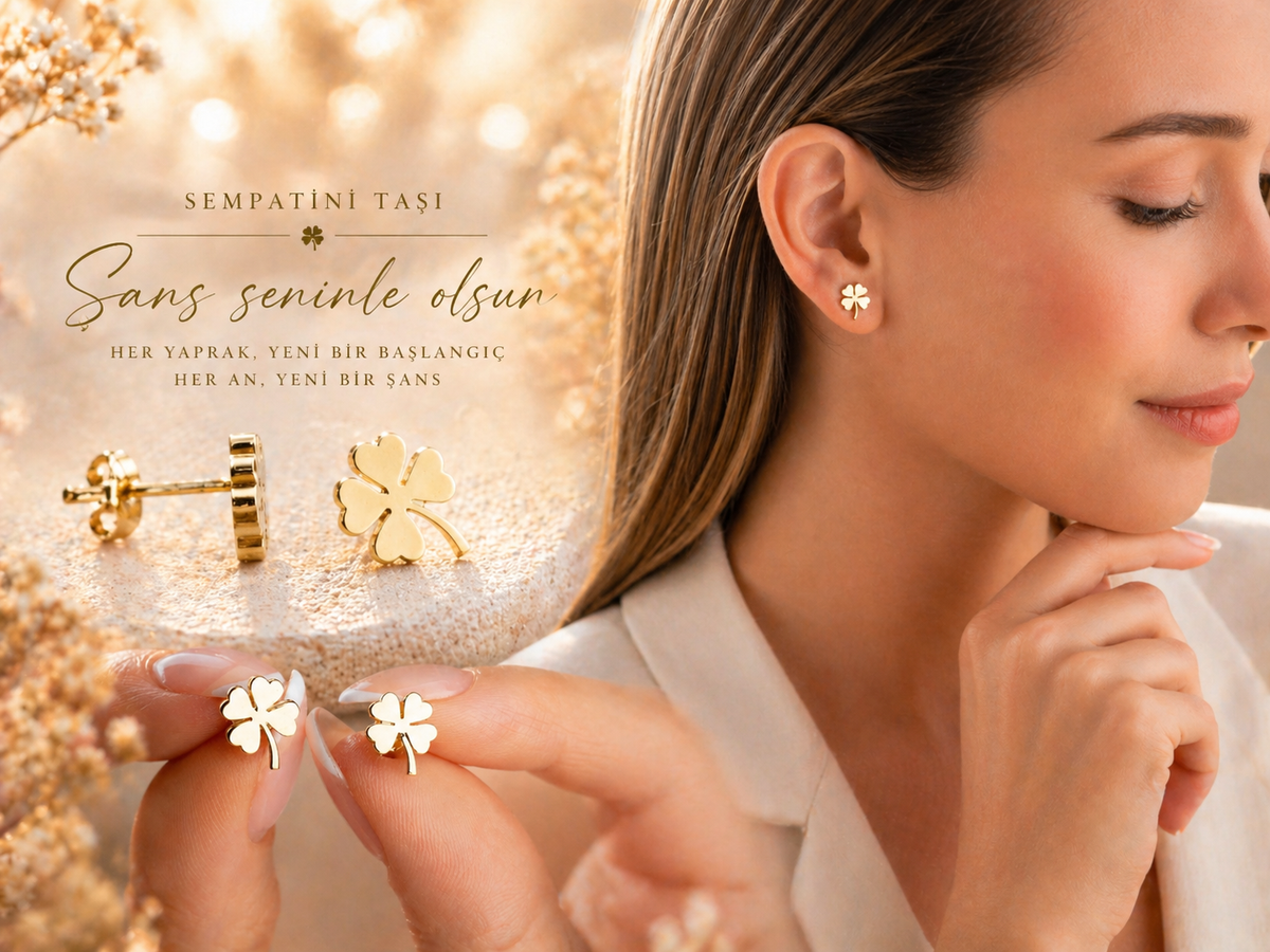 Four Leaf Clover Stud Earrings