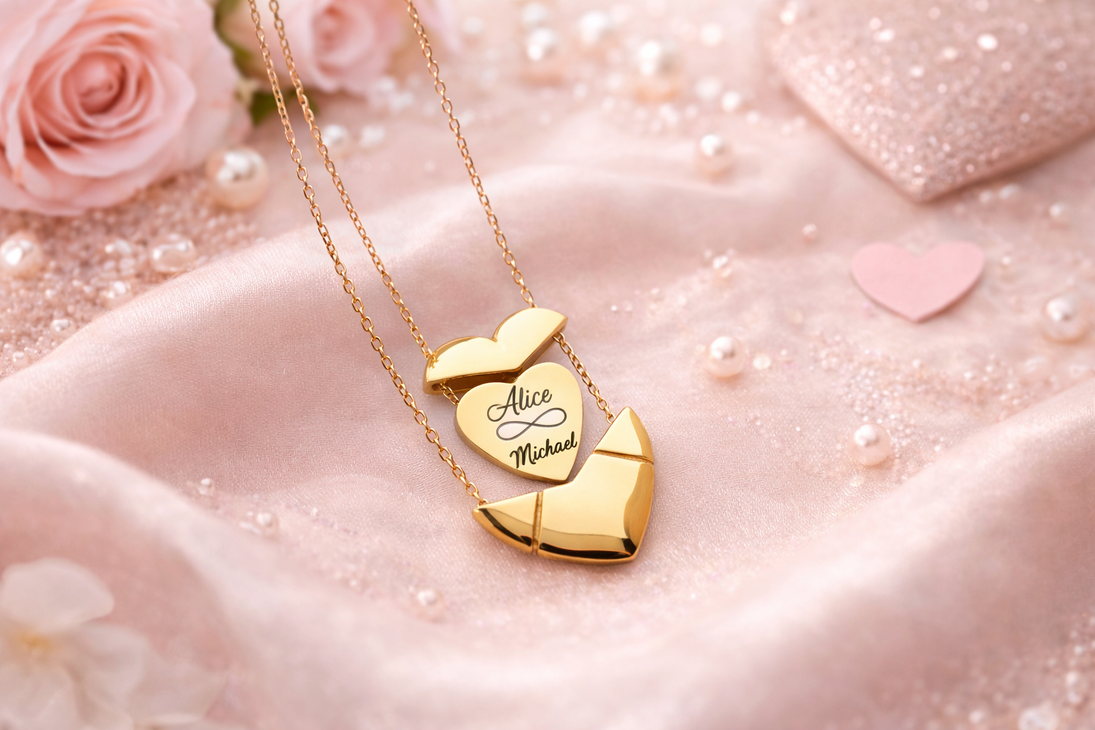 Custom Folding Heart Locket Necklace