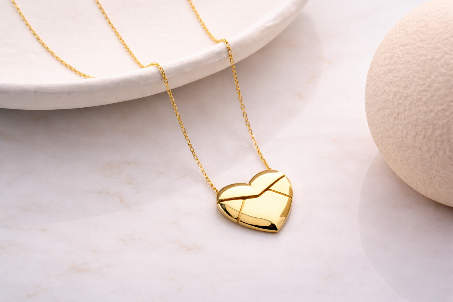 Custom Folding Heart Locket Necklace