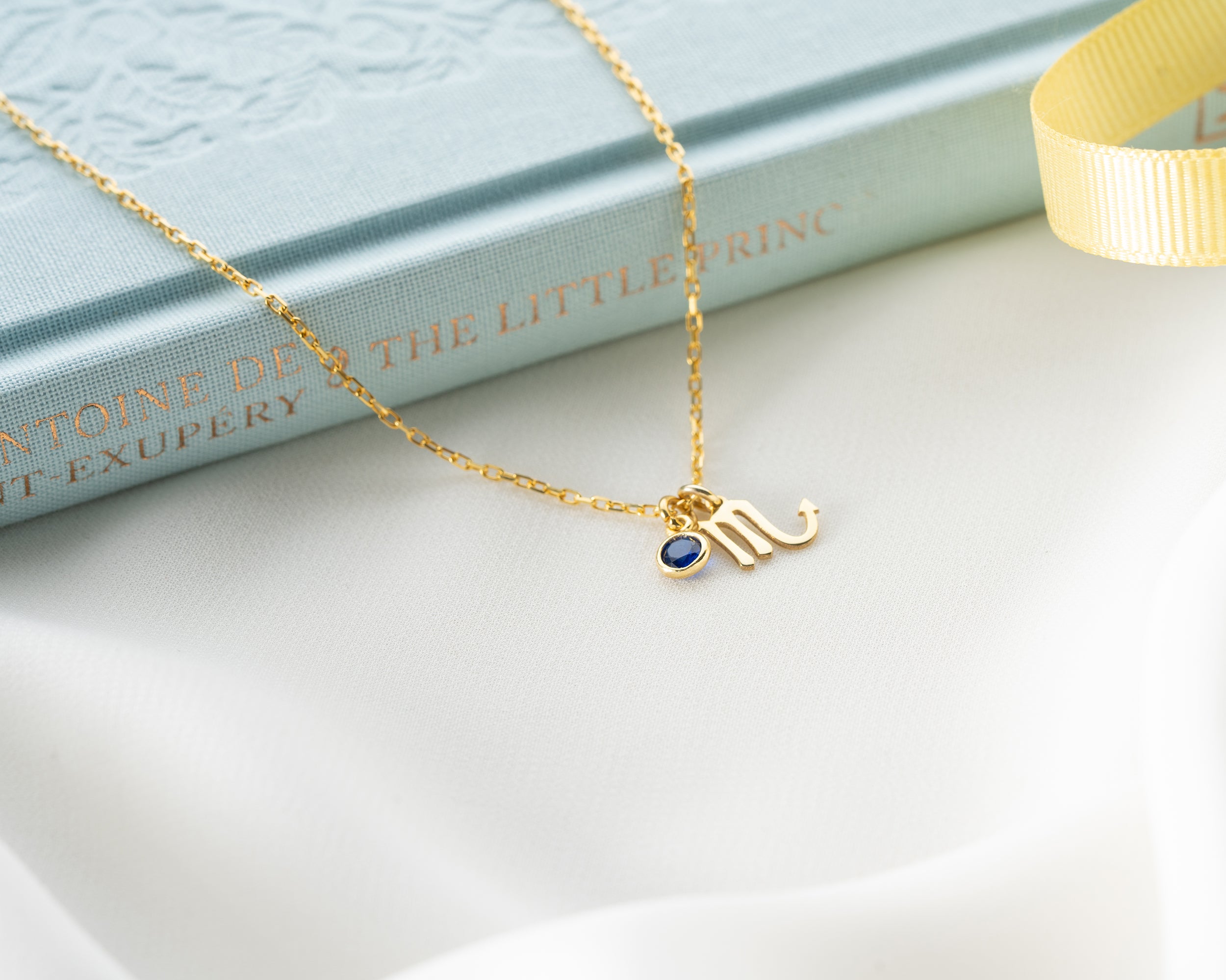 Zodiac Sign and Birthstone Necklace