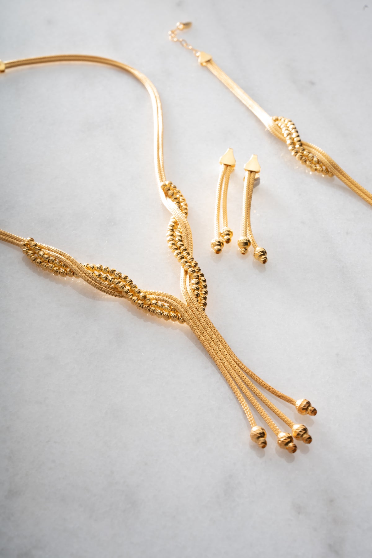 Braided Knot Tassel Jewelry Set