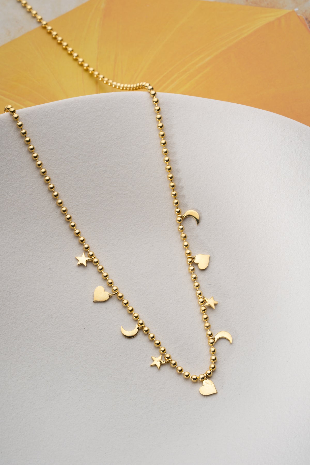 Moon Star Heart Charm Necklace