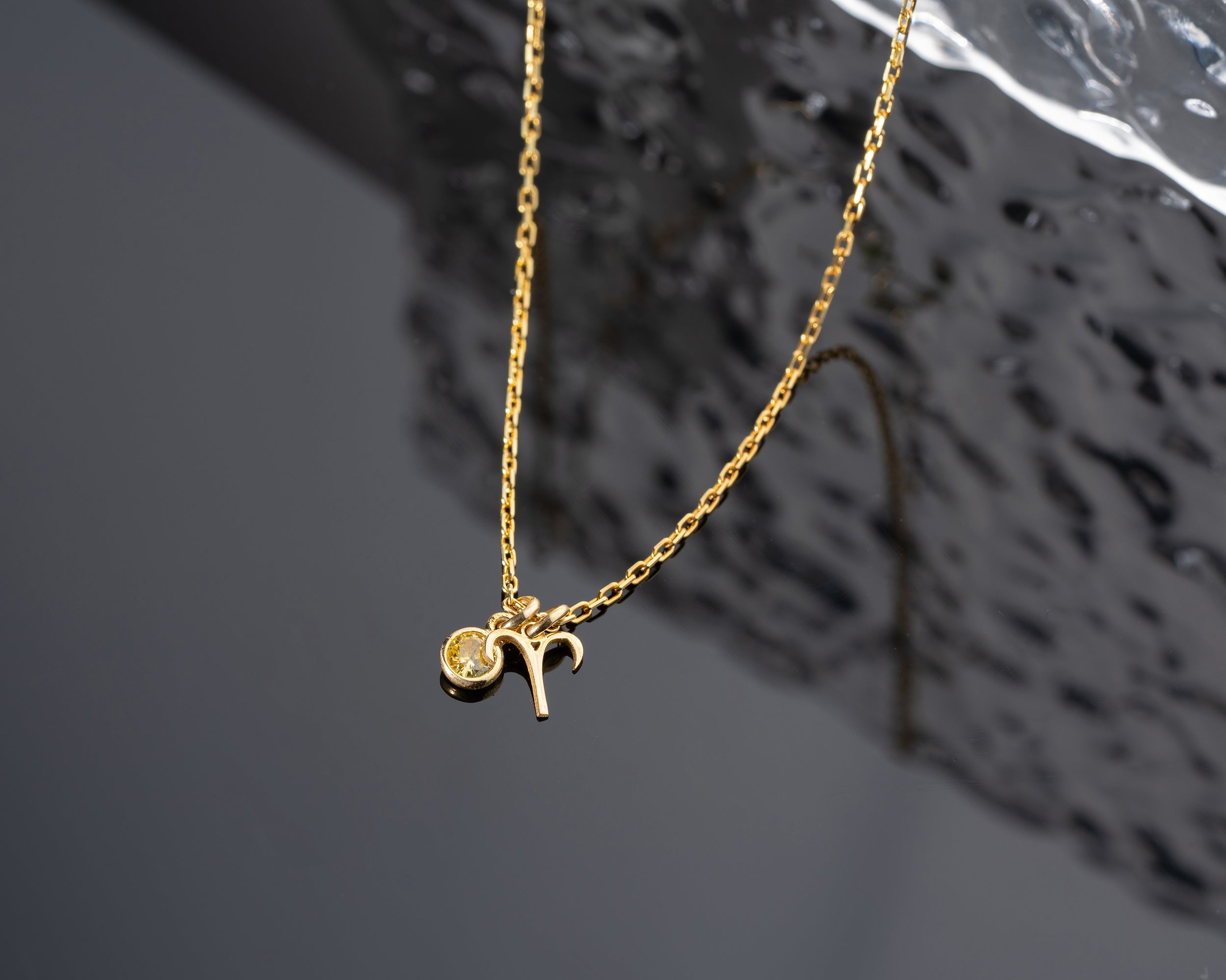 Zodiac Sign and Birthstone Necklace