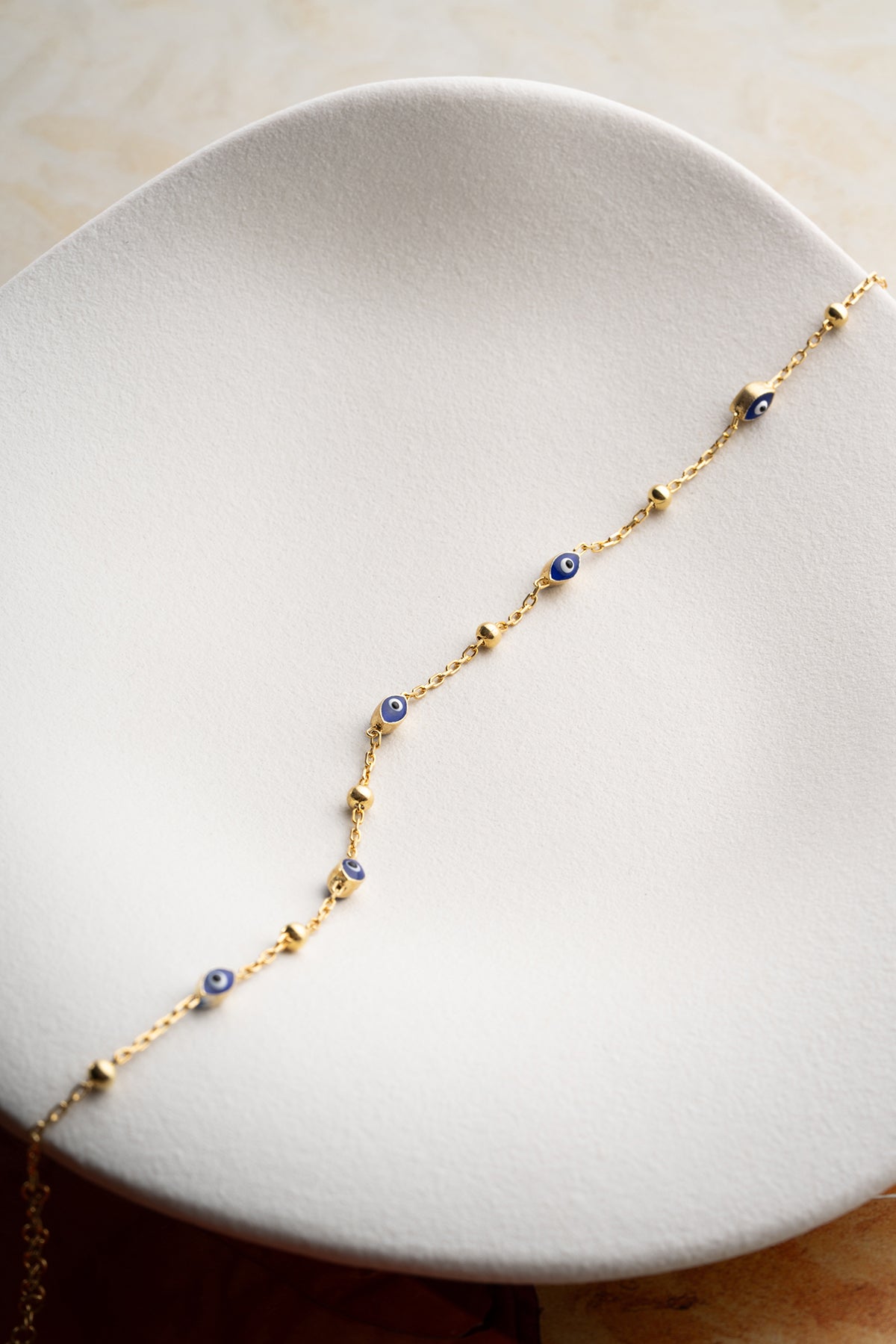 Evil Eye Charm Gold Anklet