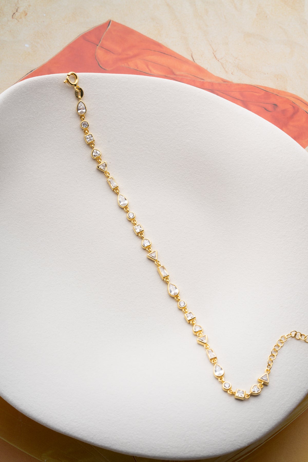 Mixed Cut Crystal Tennis Bracelet