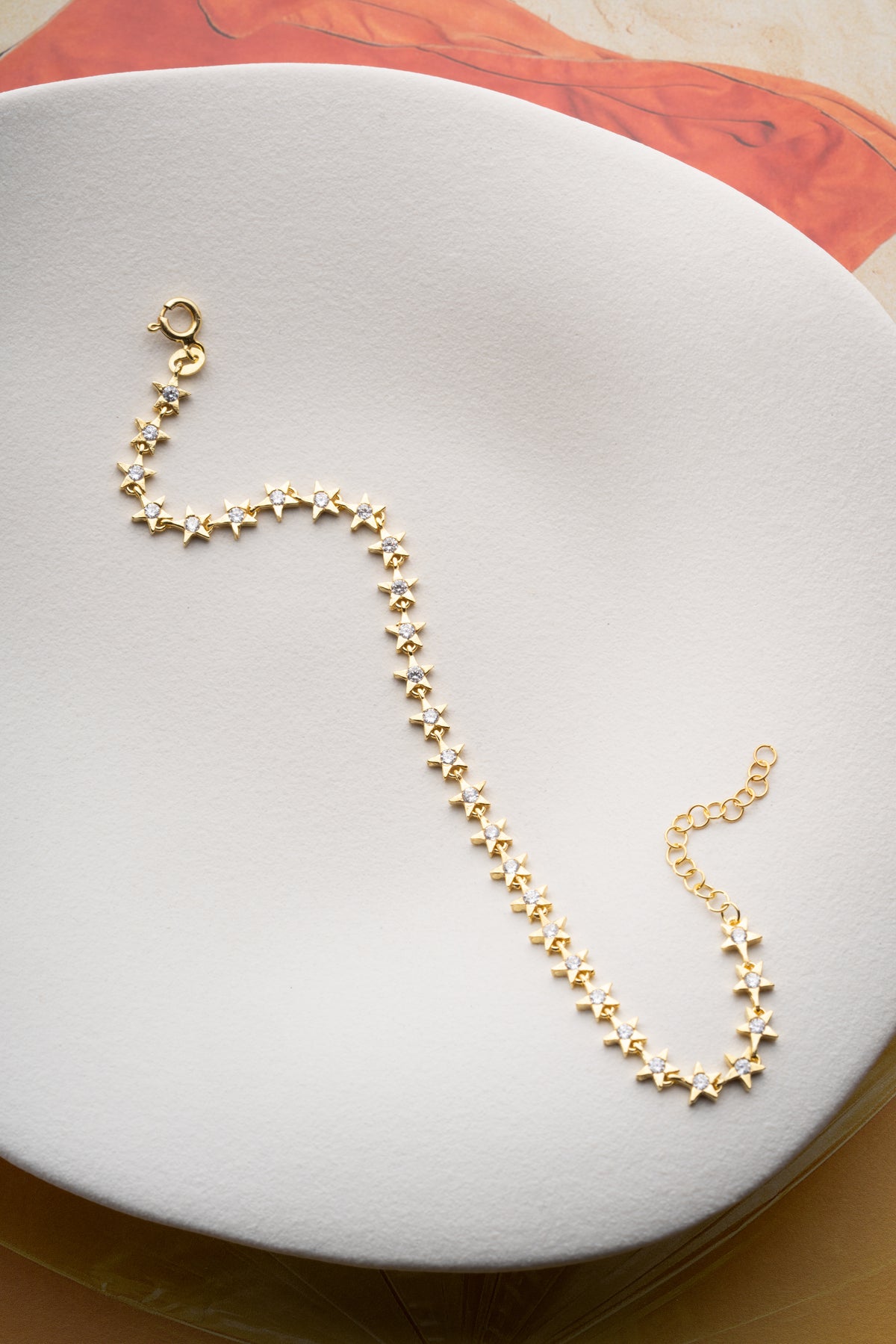 Pave Star Chain Bracelet
