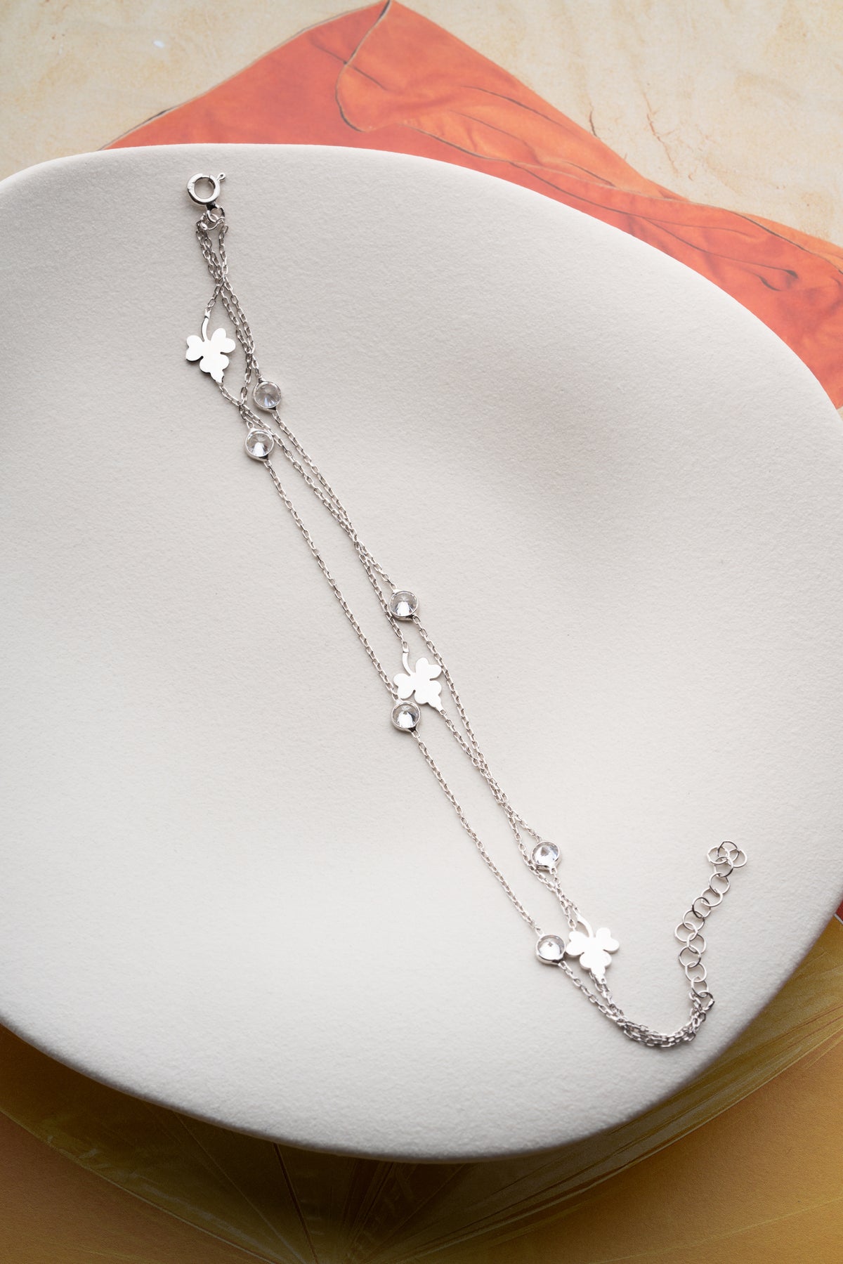 Layered Butterfly Charm Bracelet