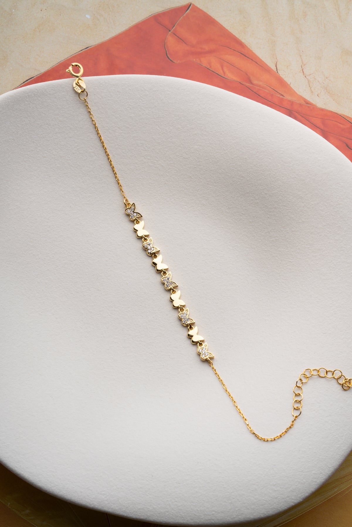 Butterfly Station Chain Bracelet