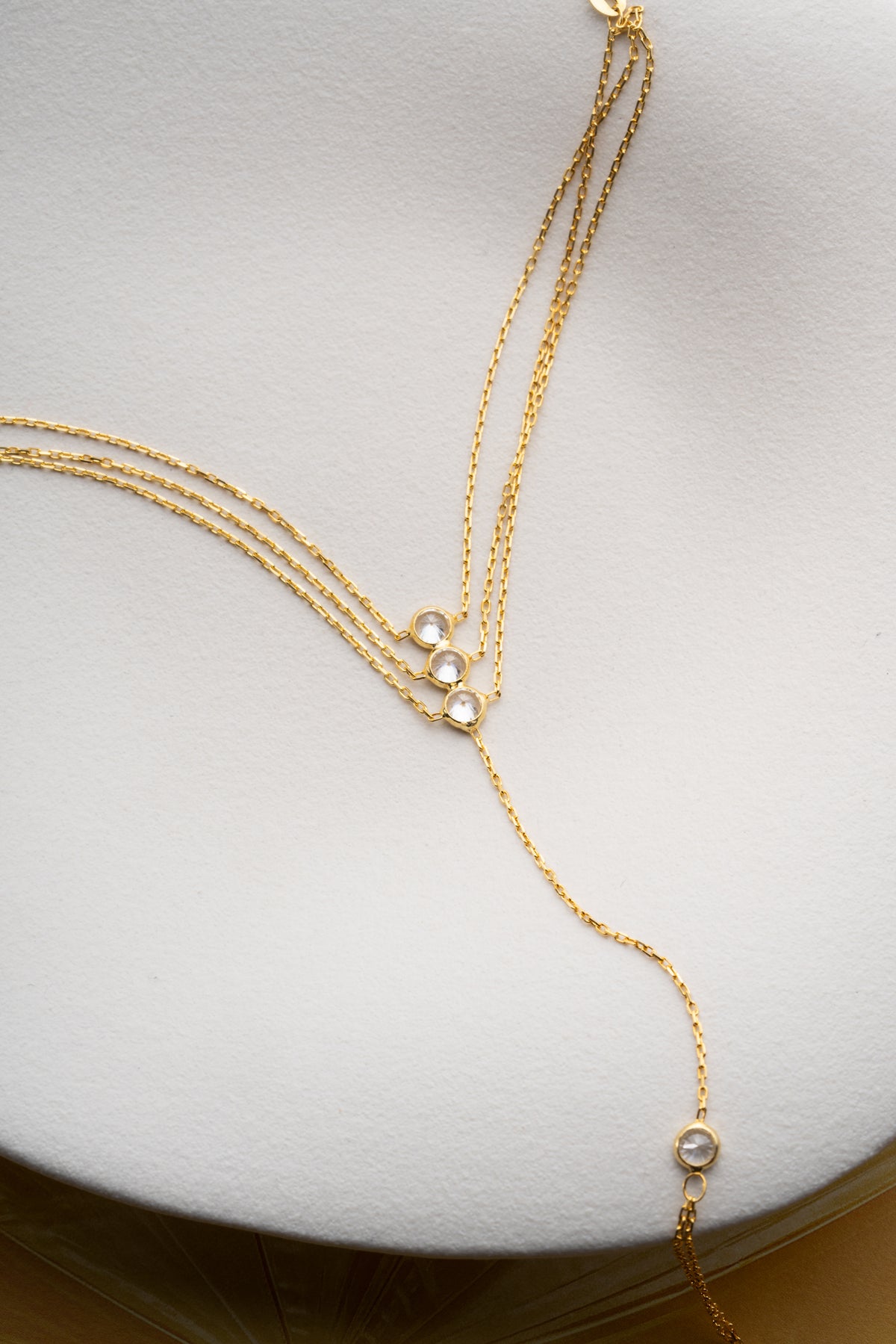 Triple Chain Crystal Hand Chain Bracelet